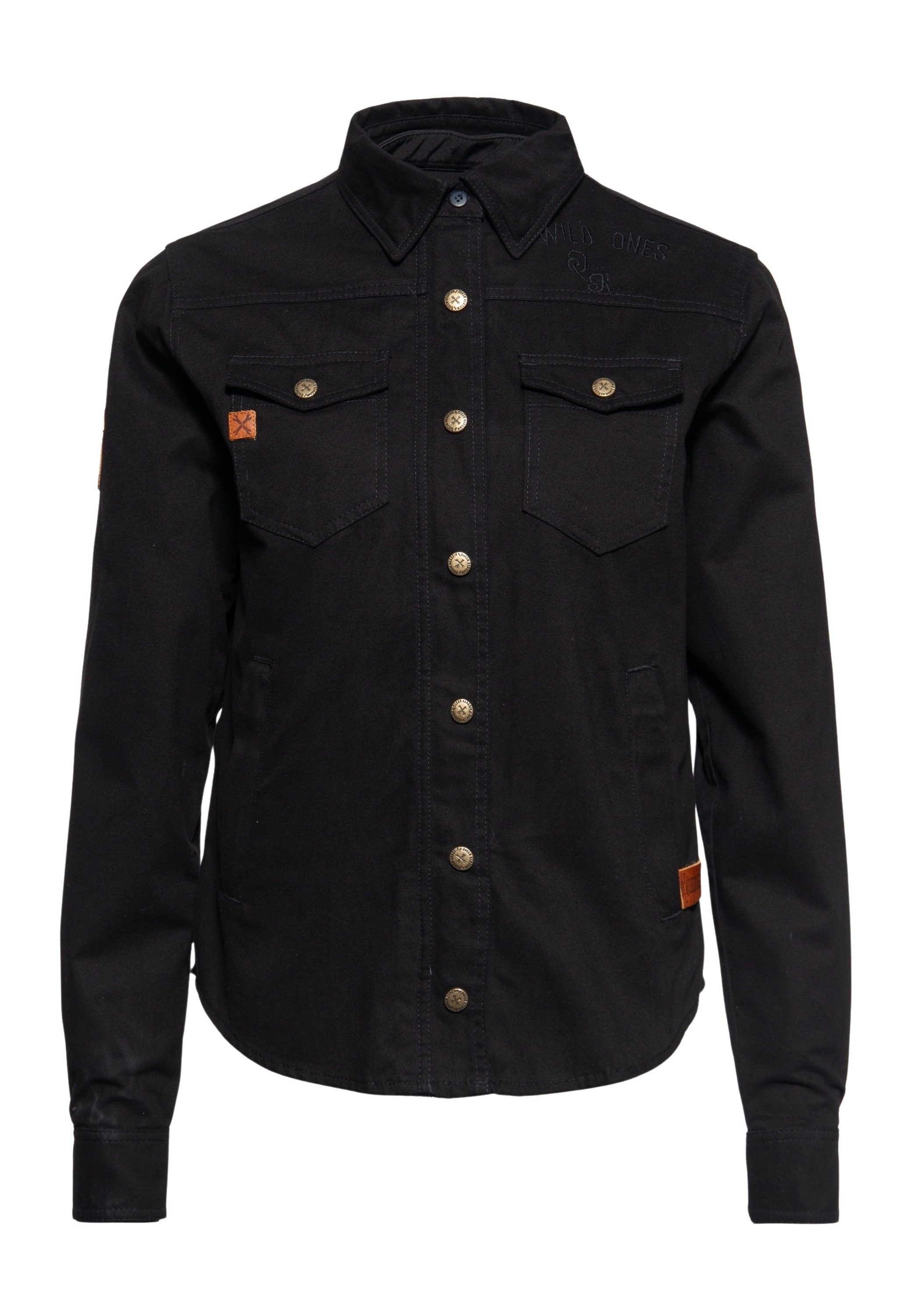 QueenKerosin Funktionshemd Wild Ones Ride Free mit herausnehmbarem Softshell-Innenfutter