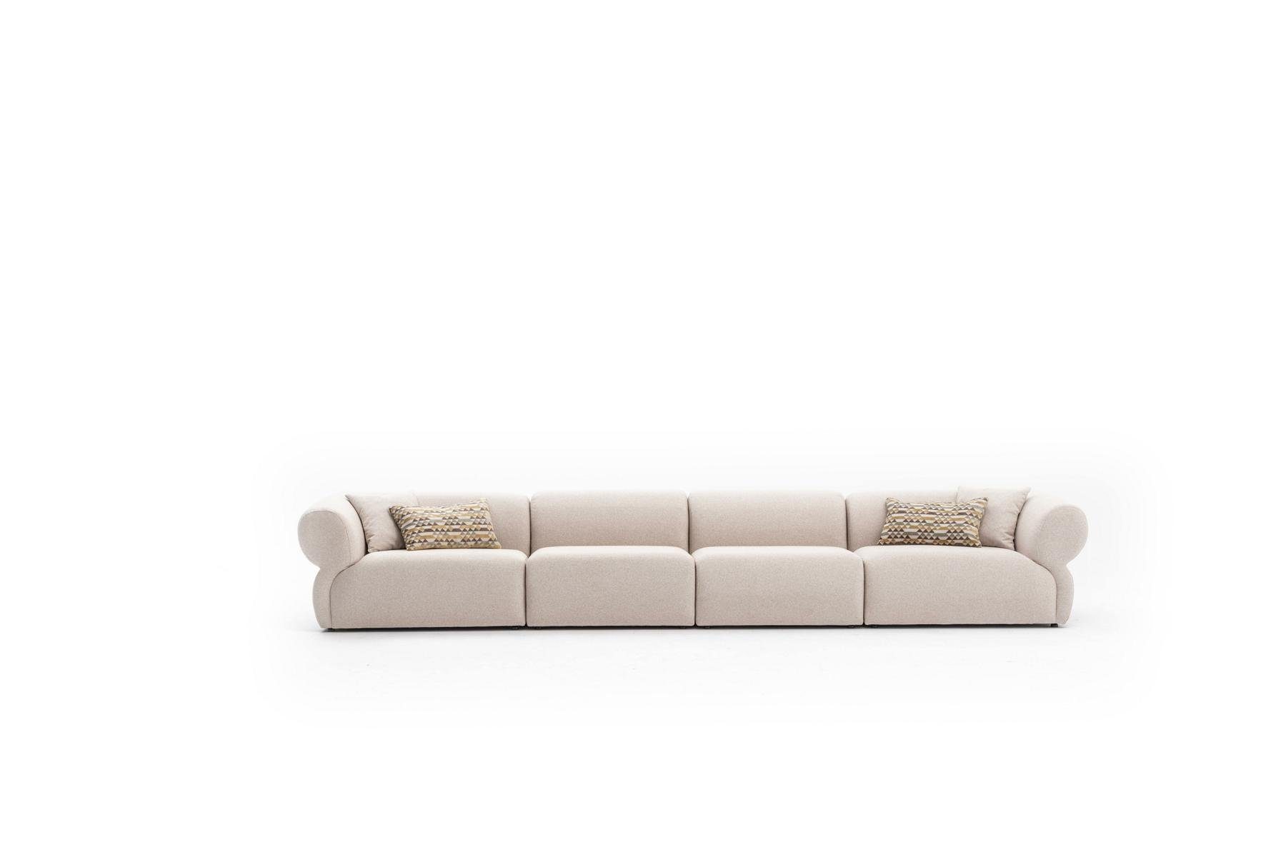 Italienische Big Textil, Made JVmoebel xxl Beige Sitzer Sofa 6 Europe Möbel in Big-Sofa Sofa Couch