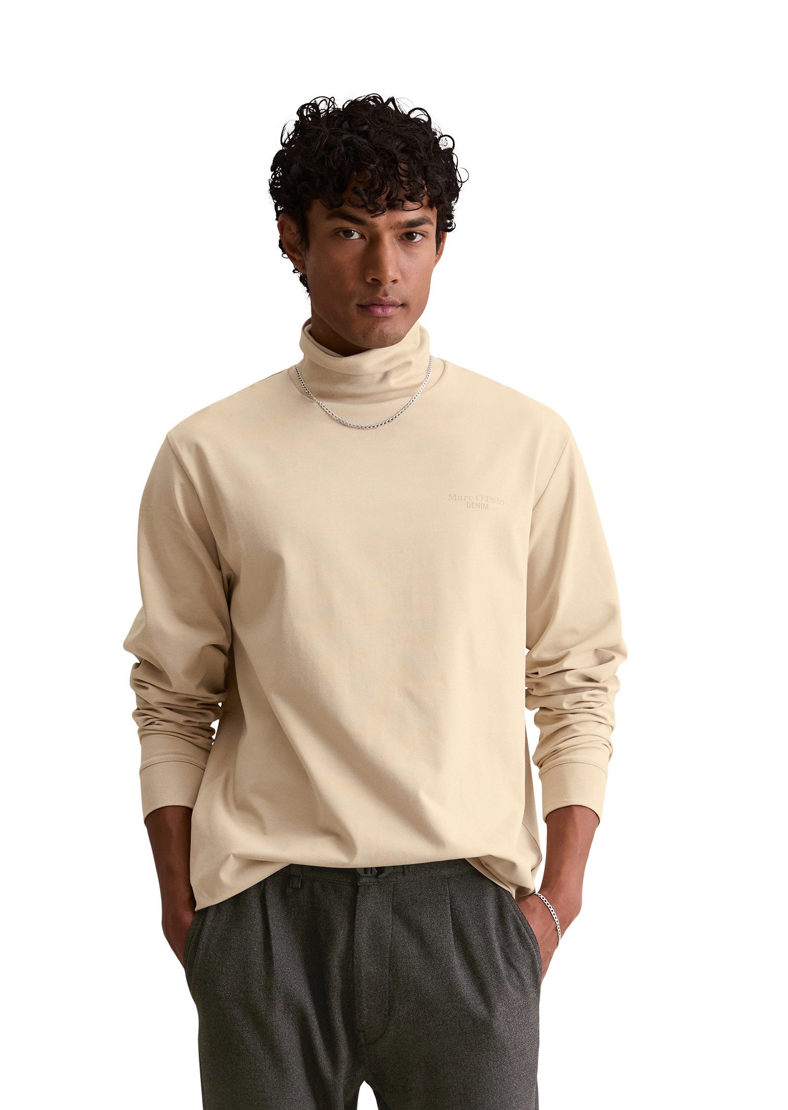 Marc O'Polo DENIM Langarmshirt aus mittelschwerem Bio-Baumwoll-Jersey