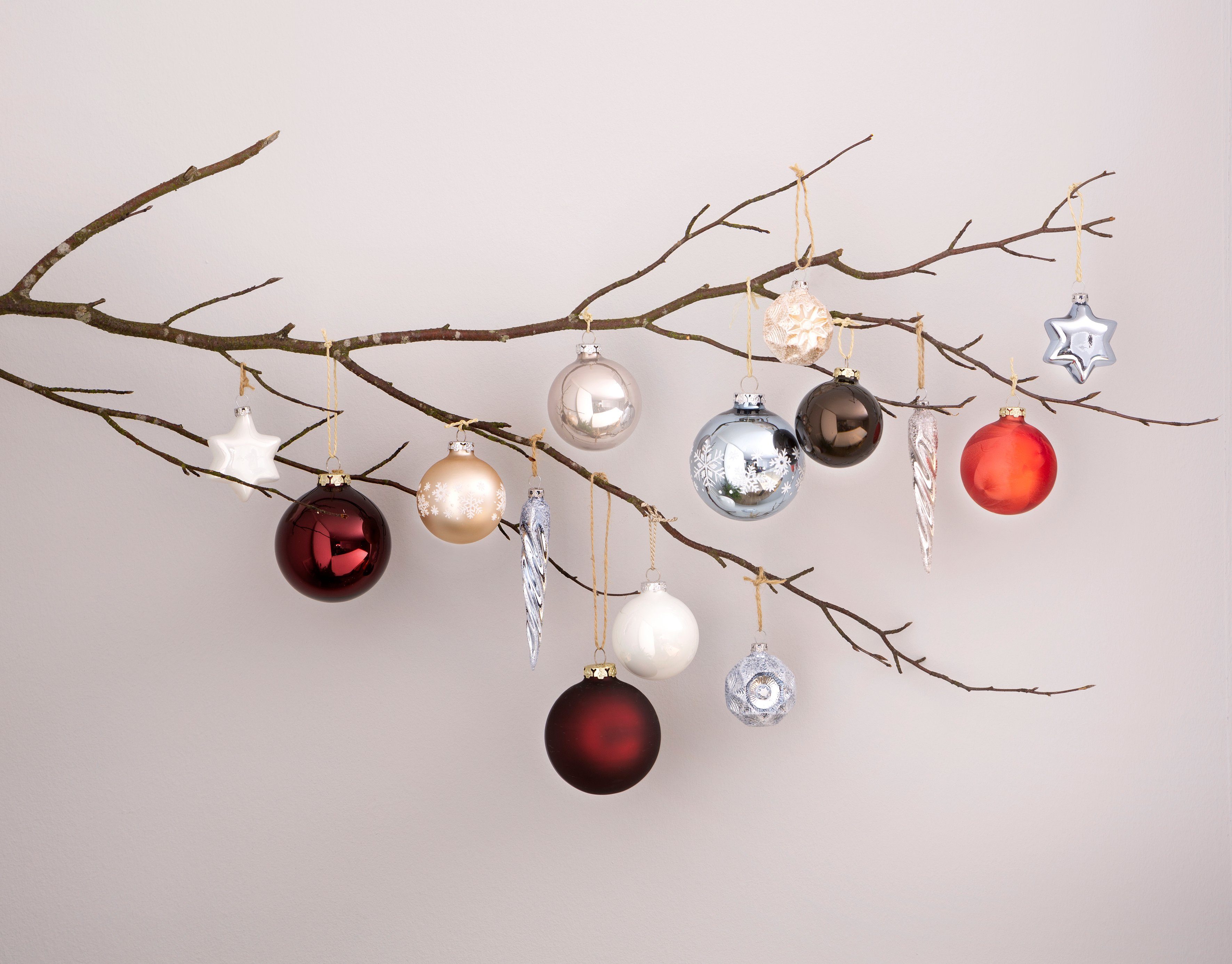 (18 mit Christbaumschmuck 18-teilig, Ø Glas Weihnachtsbaumkugel cm, Christbaumkugeln St), 6 Weihnachtsdeko, cm affaire Zoteux, Eiszeit, 8 Home 7 aus cm, Motiv,