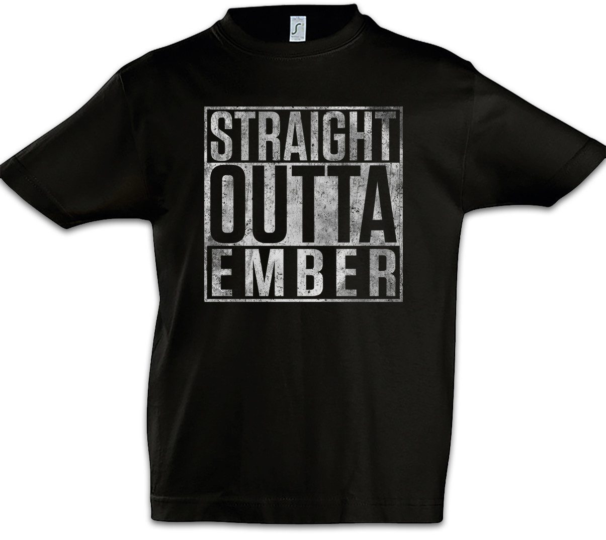 Urban Backwoods Print-Shirt Straight Outta Ember Kinder T-Shirt The City Fun Series Of Ember Lina (1-tlg) Mayfleet Doon Harrow Bürgermeister