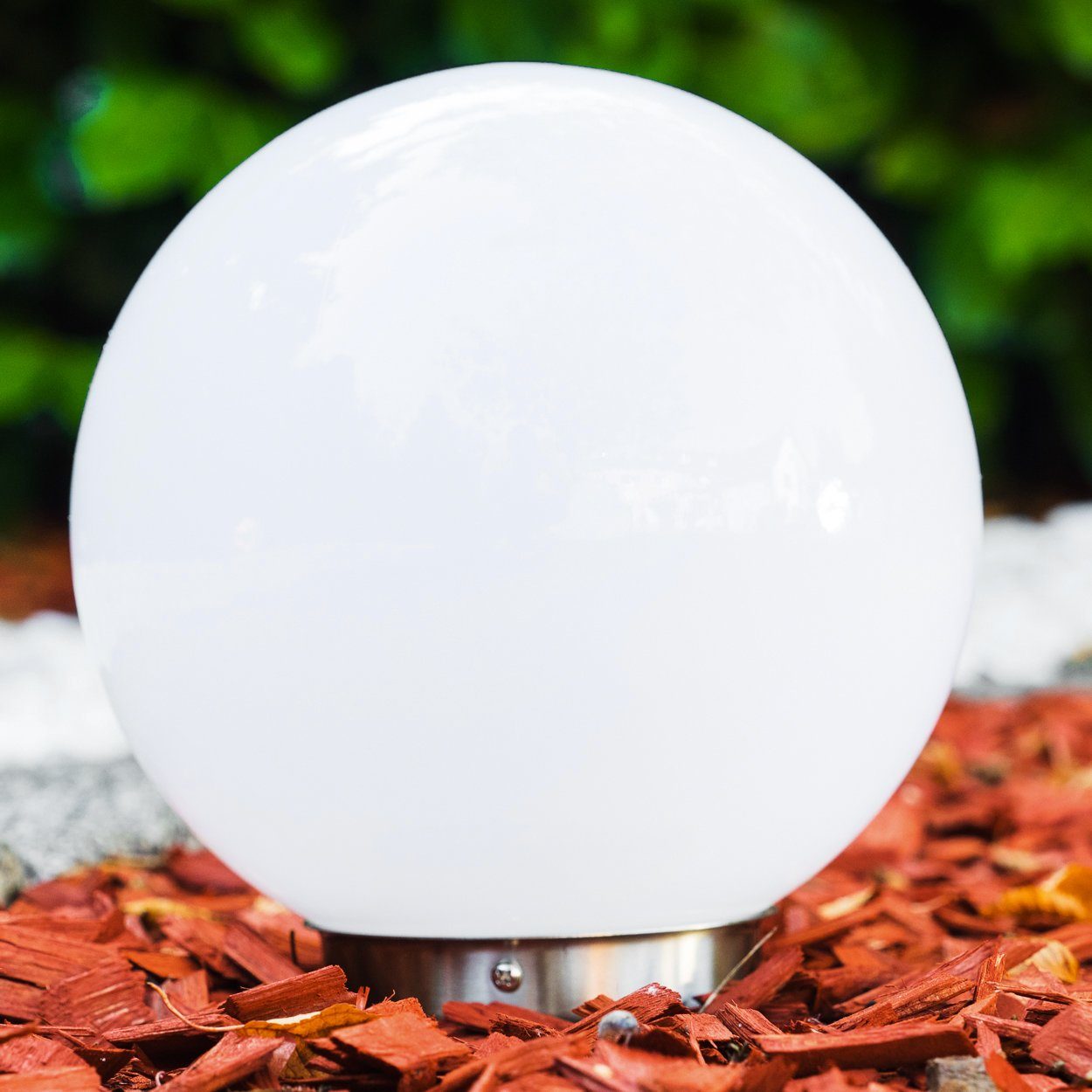 hofstein Kugelleuchte Solar Kugelleuchte 20cm Terrasse Wege Sonne Licht Veranda Garten Lampe – Bild 2 von 5
