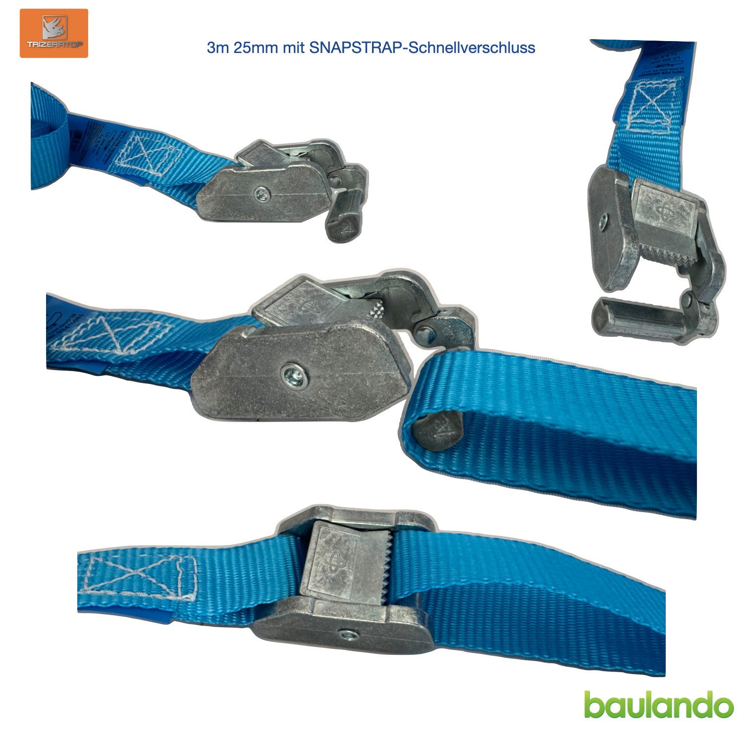 Zurrgurt Zurrgurt, Spanngurt, Schnellverschluss, 2,5m Länge, 500kg, SNAPSTRAP