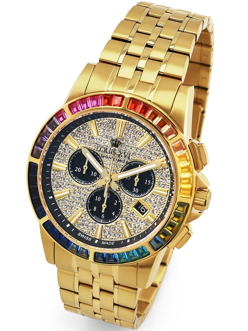 LOUIS XVI Quarzuhr Louis XVI LXVI1120 Majeste Iced Out Chronograph Herrenuh günstig online kaufen