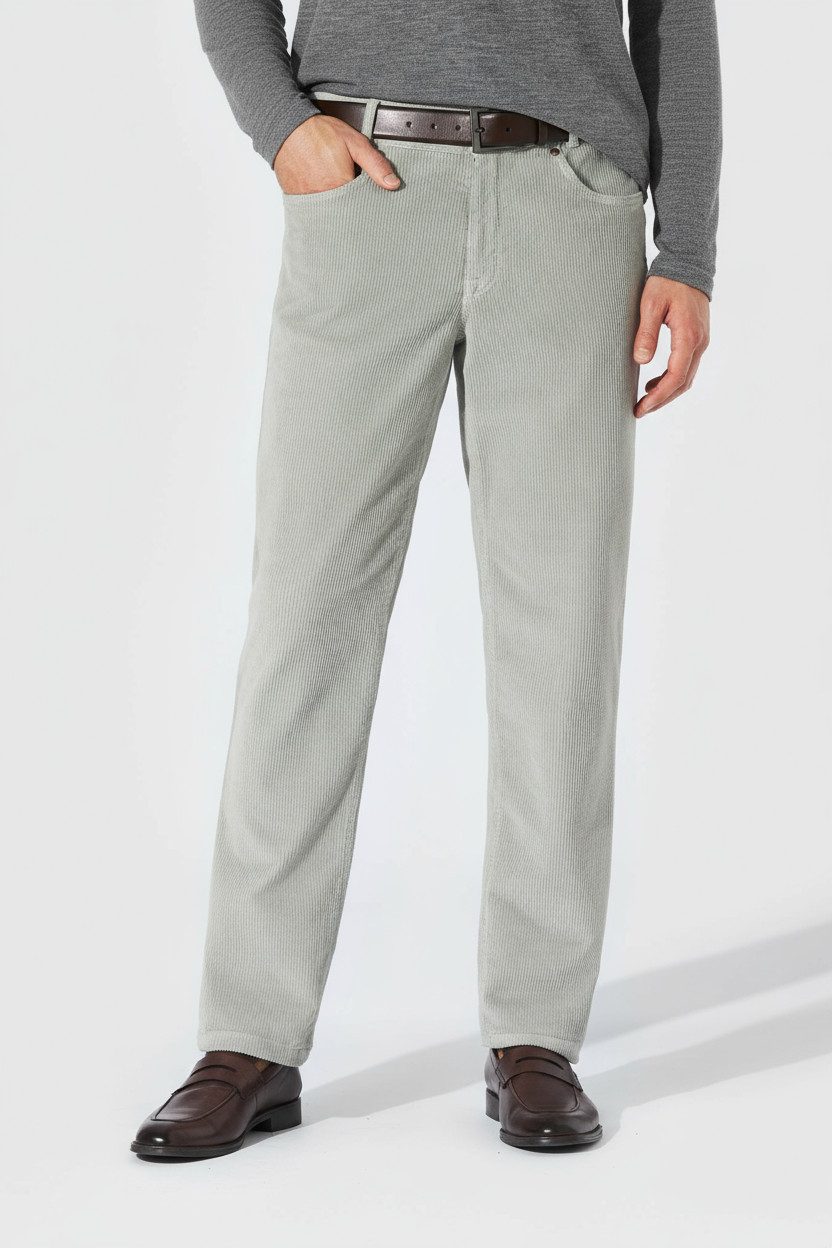 Hiltl Cordhose Dean - Casual Corduroy, Regular-Fit, Baumwolle-hellgrau-38/3 günstig online kaufen