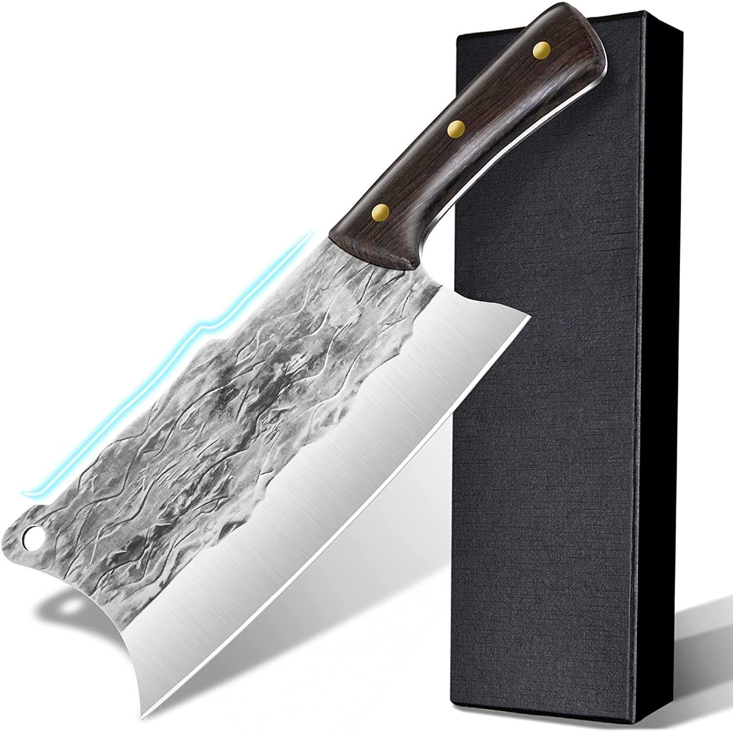 Kochmesser Home Handgeschmiedetes Metzgermesser Hackmesser Fleisch safety