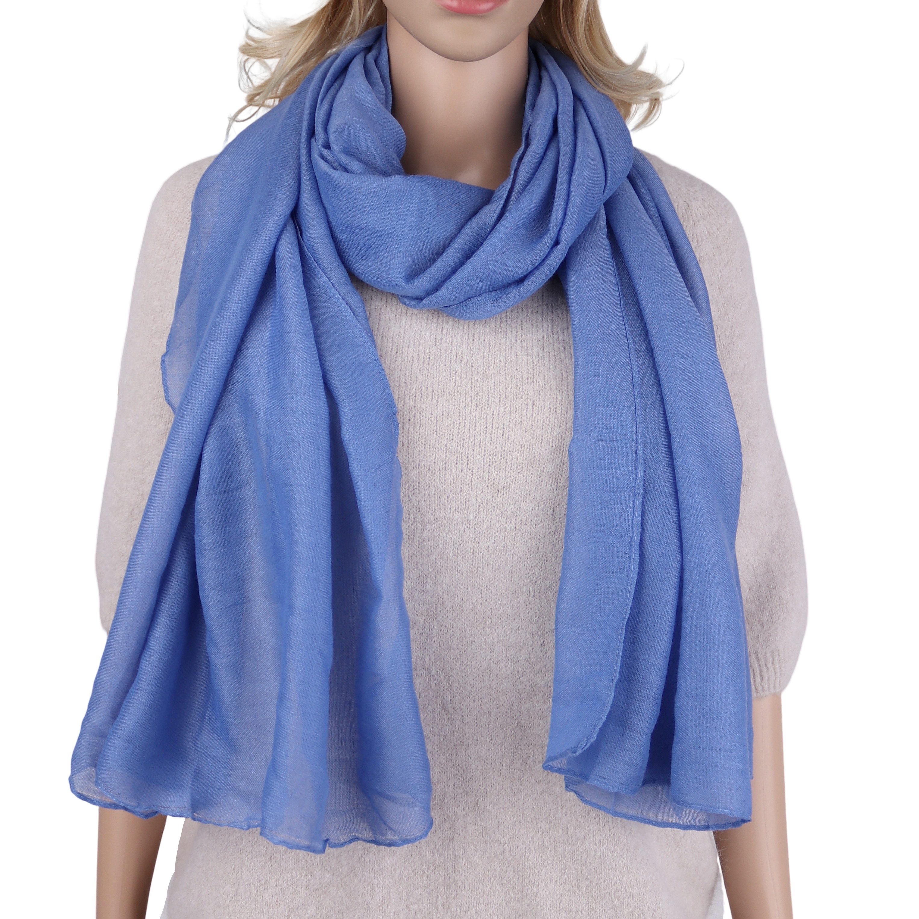 MIRROSI Modeschal weicher Unifarbe Schal 100% Baumwolle, (Viele tolle Farben zur Auswahl ca.70x180cm), Damen Halstuch ideal für Frühling, Sommer, Herbst