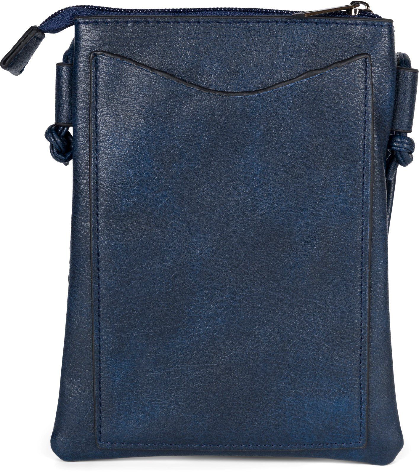 und Cutout Bag styleBREAKER Dunkelblau (1-tlg), Mini Mini Umhängetasche Nieten Ethno