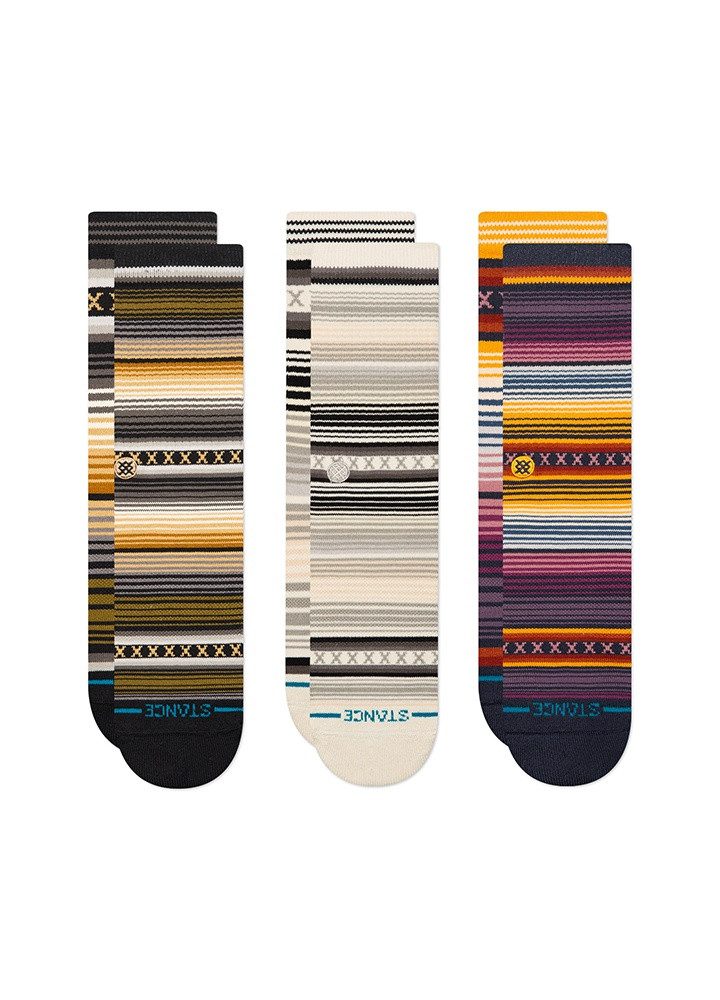 Stance Socken Tagessocke Crew Curren Staple olive/tan/violett - 3 Paar günstig online kaufen