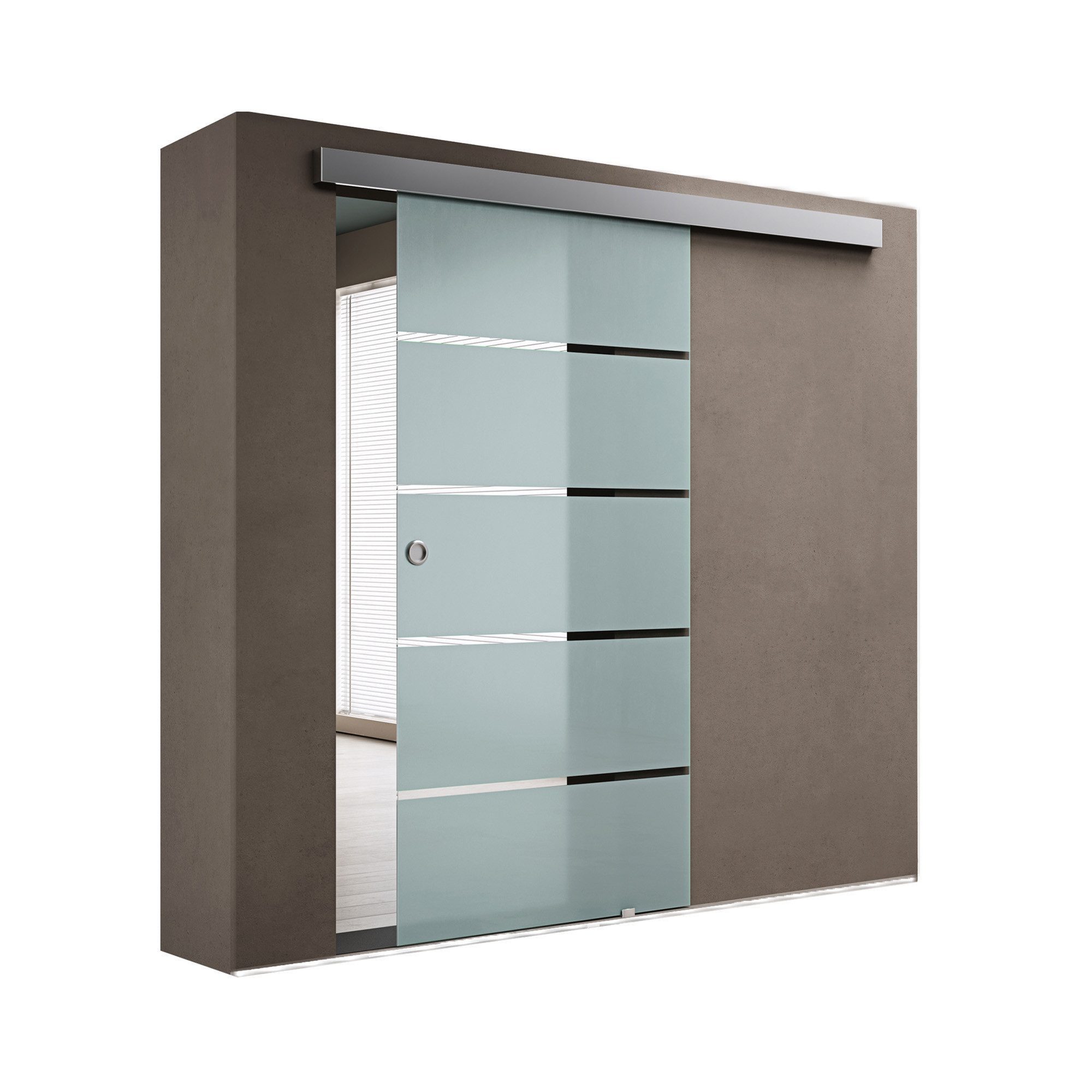 doporro Glasschiebetür komplettset Zimmertür glas Innentür H:205/215cm ESG 8mm Amalfi11