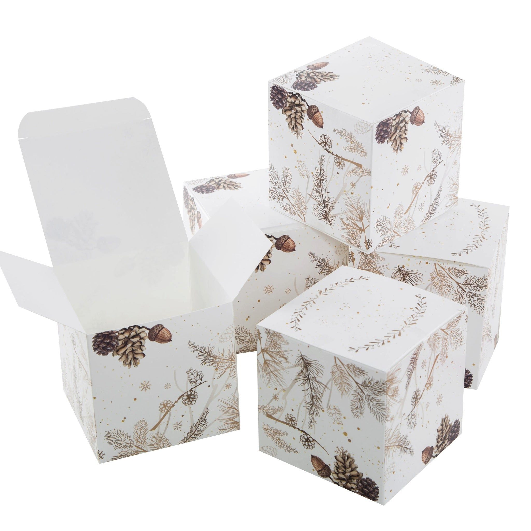 Logbuch-Verlag Geschenkbox 10 kleine Weihnachten Geschenkboxen Schachtel zum Befüllen 8 x 8 cm