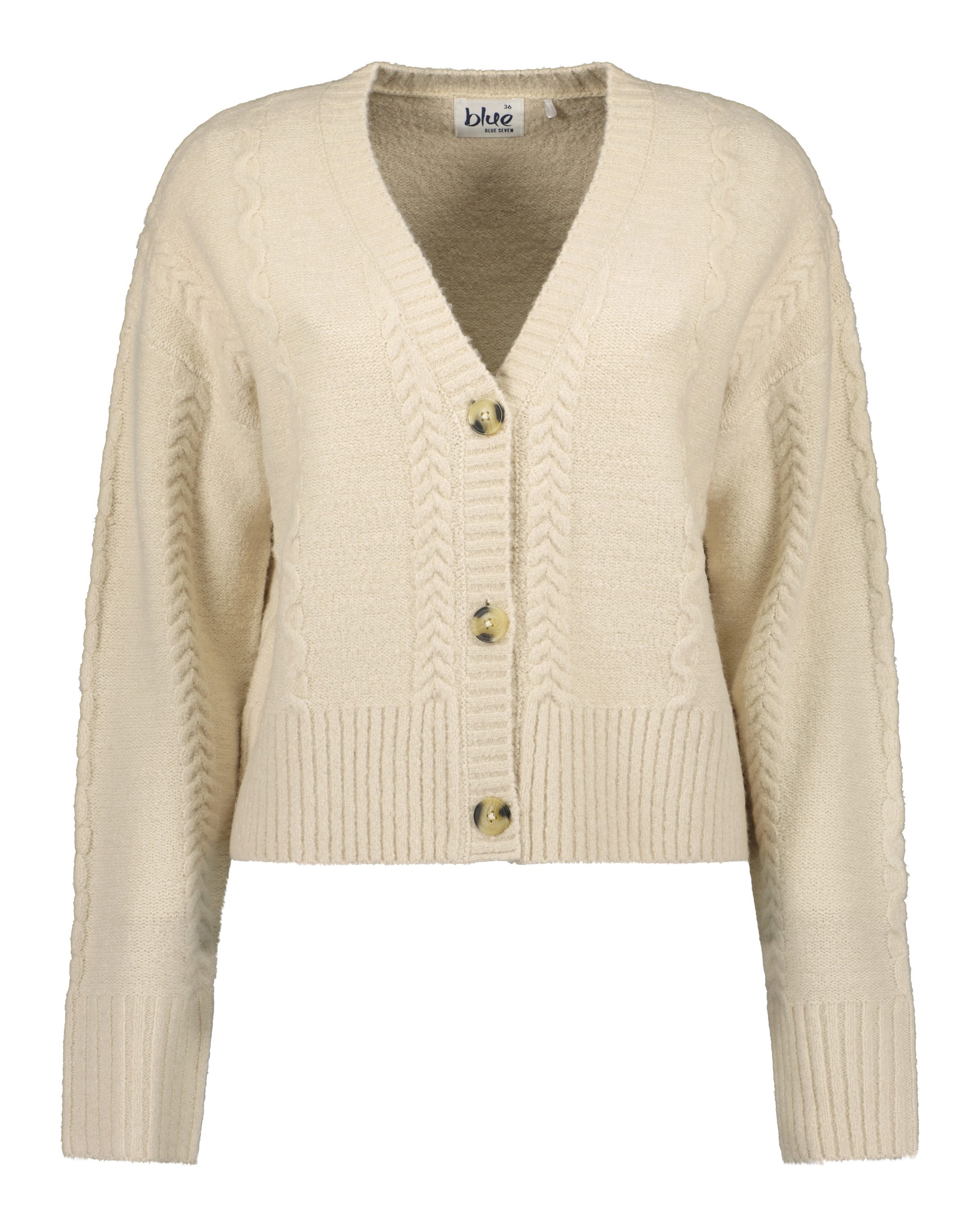 Blue Seven Strickjacke Strickjacke mit V-Ausschnitt (1-tlg)