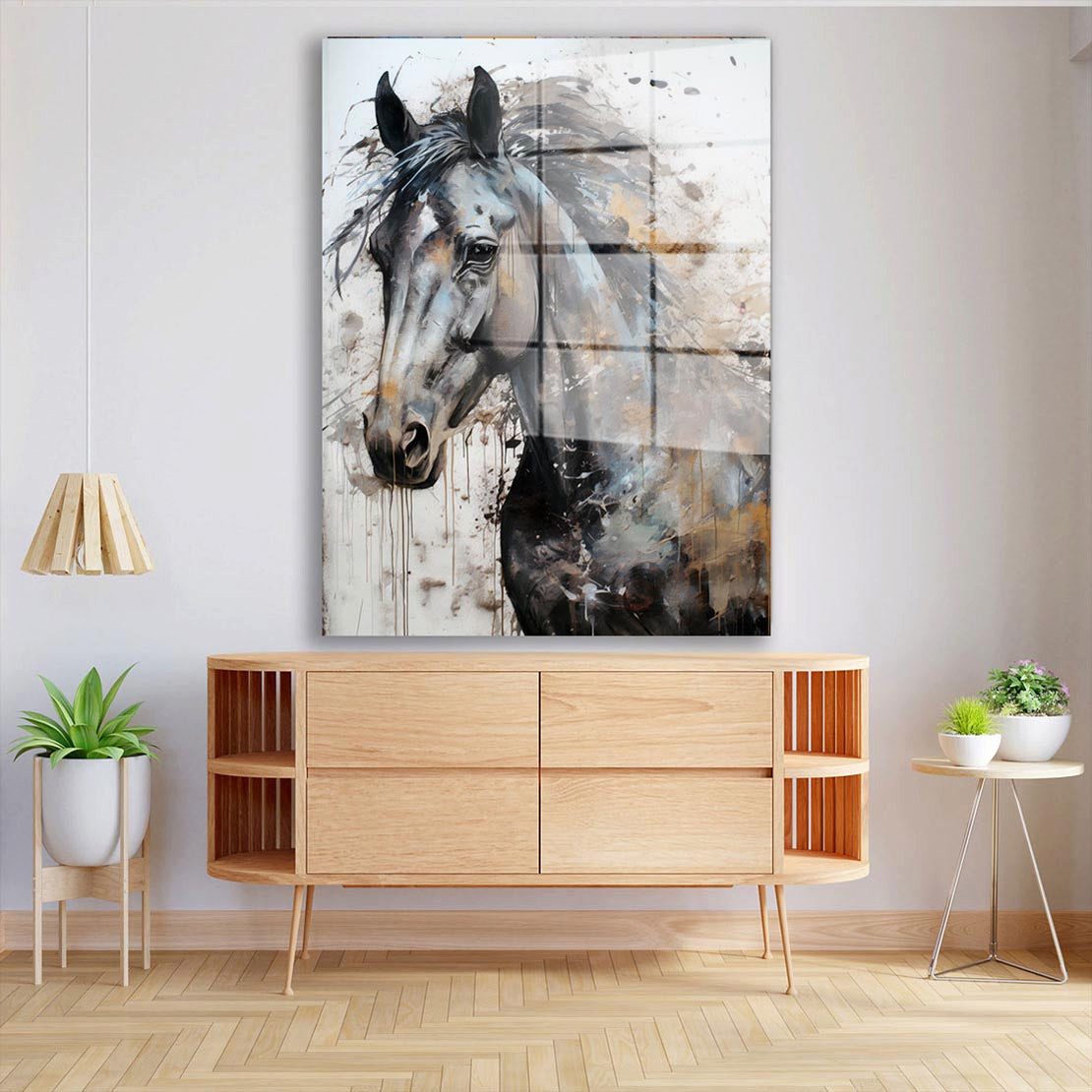 Artedinoi Acrylglasbild Wunderschönes Pferd Acrylglas Wandbild Bild Wanddeko Wohnzimmer XL