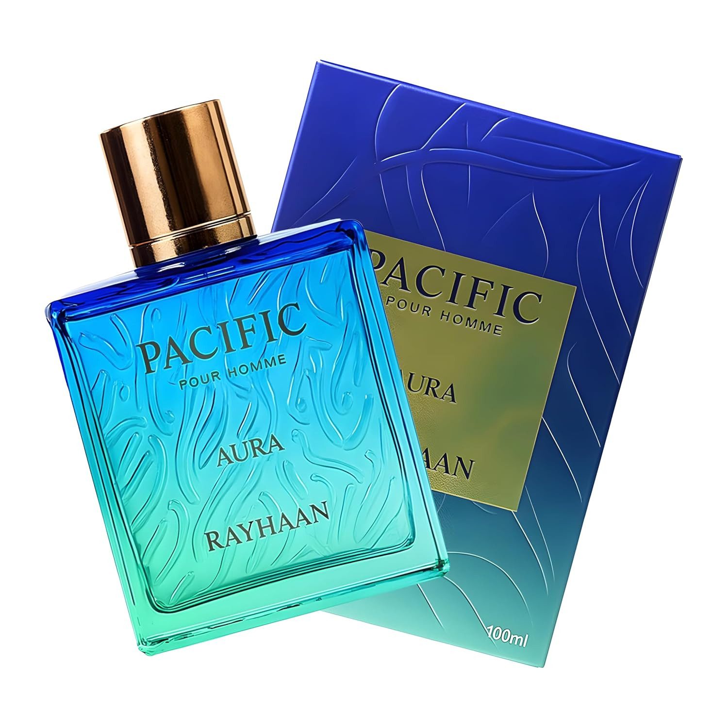 Rayhaan Eau de Parfum Rayhaan Pacific Aura Eau de Parfum 100ml, 1-tlg., Frischer, maritimer Duft für Herren und Damen