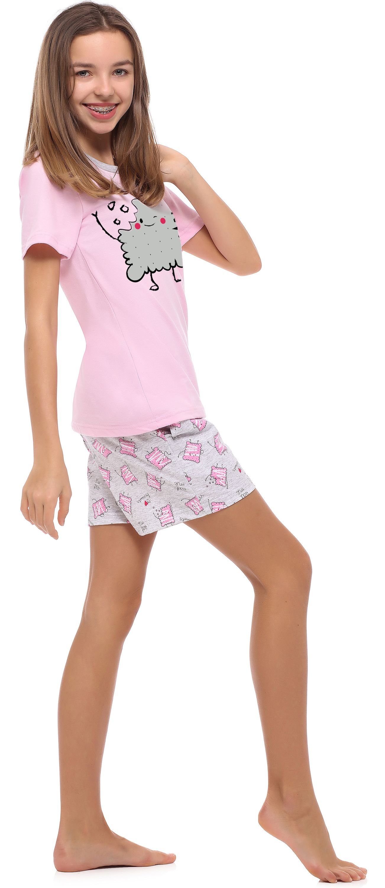 MS10-241 Mädchen Jugend Rosa/Kekse Schlafanzug Style Merry Schlafanzug