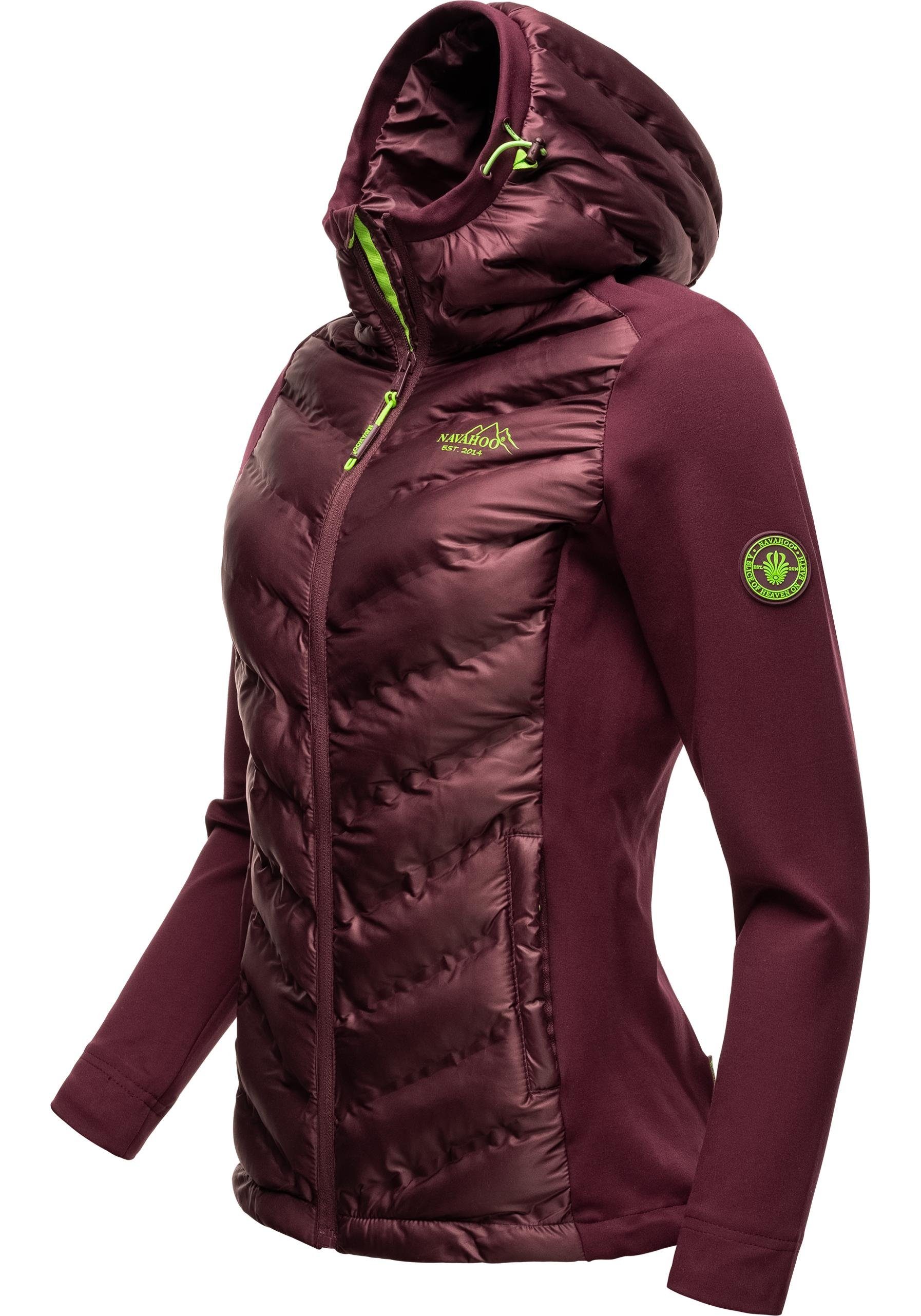 Outdoorjacke Kapuze mit Nimm stylische Navahoo Übergangsjacke lila Mit Mich