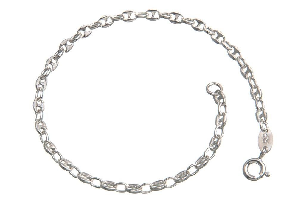 Silber, 3,3mm Kaffeebohnenkette Länge Silberarmband - 925 wählbar Armband Silberkettenstore