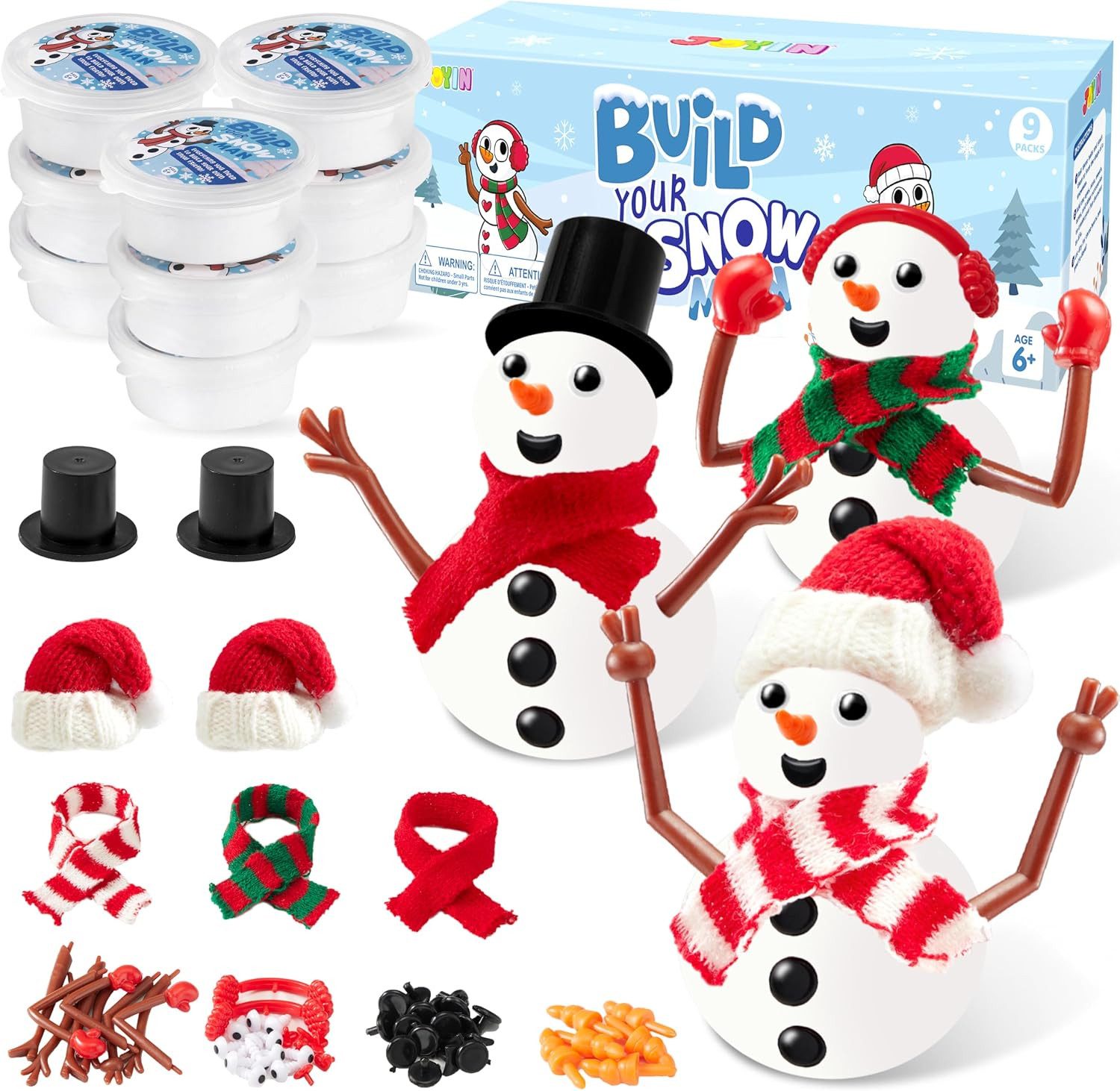 JOYIN Kreativset JOYIN Schneemann-Bastelset für Weihnachten, 3 Stück