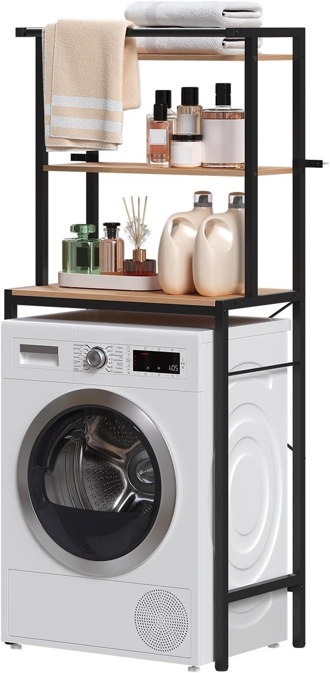EUGAD Mehrzweckregal, 1-tlg., Waschmaschinenregal, WC Regal, Metall Holzwer günstig online kaufen
