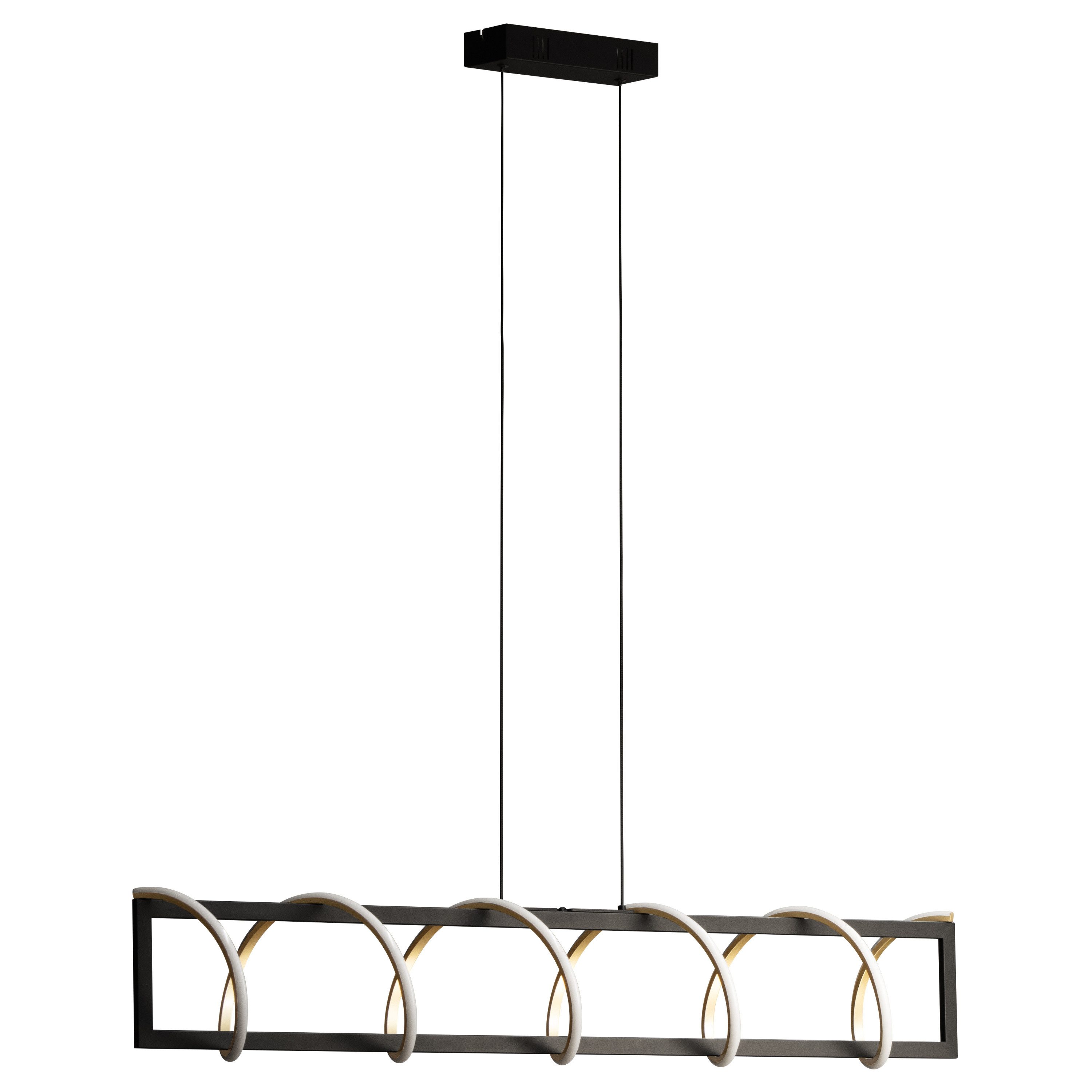FISCHER & HONSEL Pendelleuchte FISCHER & HONSEL Pendelleuchte GWEN B 115 cm schwarz Hängelampe, Kaltweiß