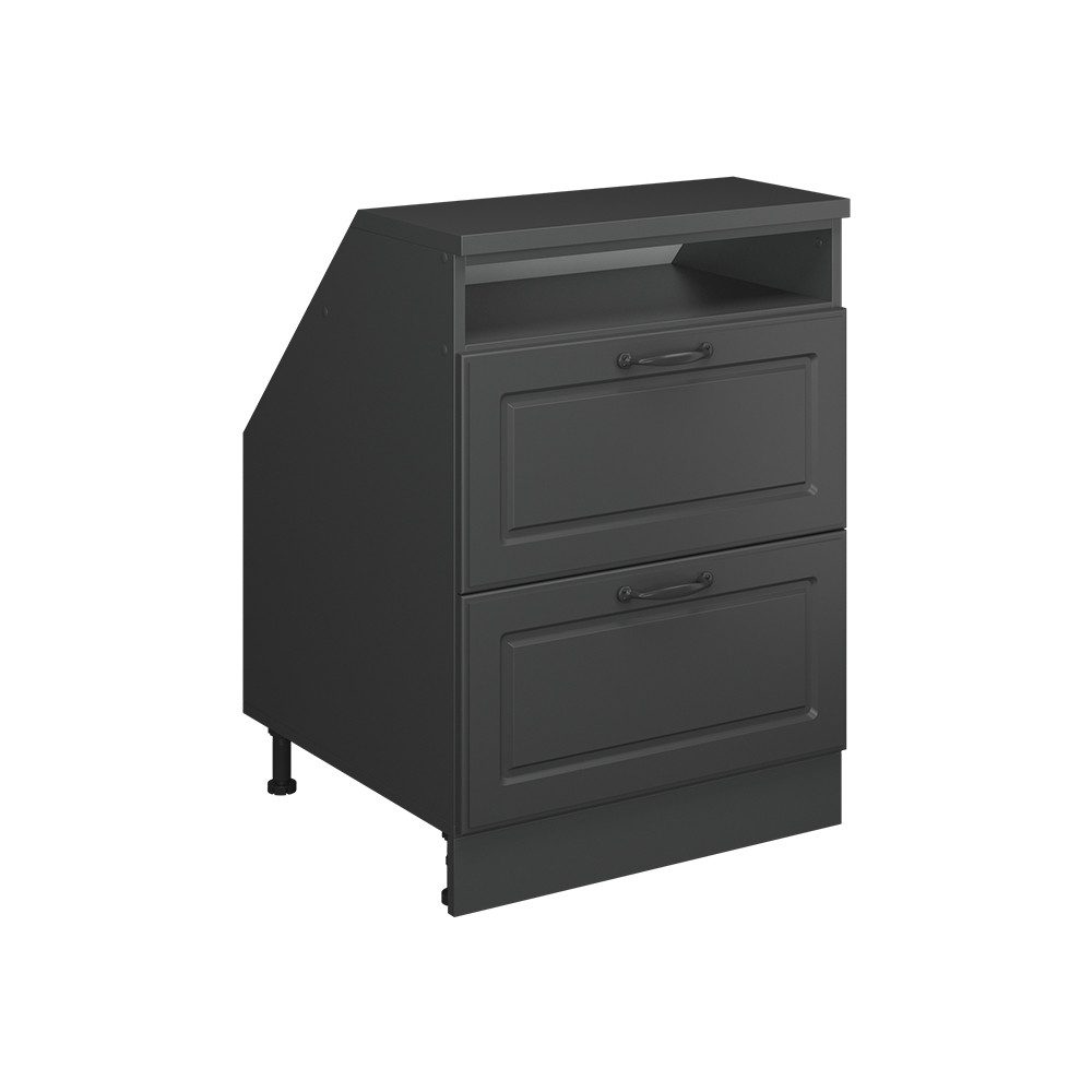Vicco Kommode Rion, Anthrazit Landhaus/Anthrazit, 60 x 81.6 cm mit 2 Schubladen, ... (1 St)