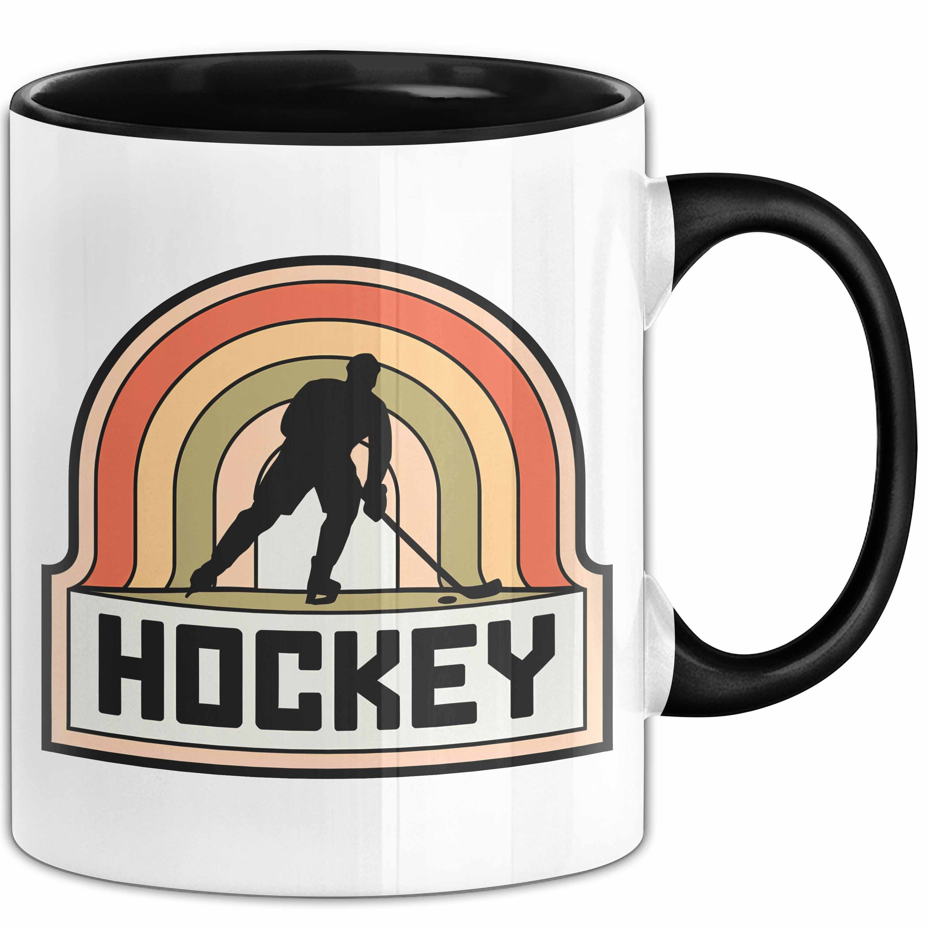 Trendation Tasse Hockeyspieler Spiel Sport Tasse Geschenk Lustige Geschenkidee Spruch, Keramik