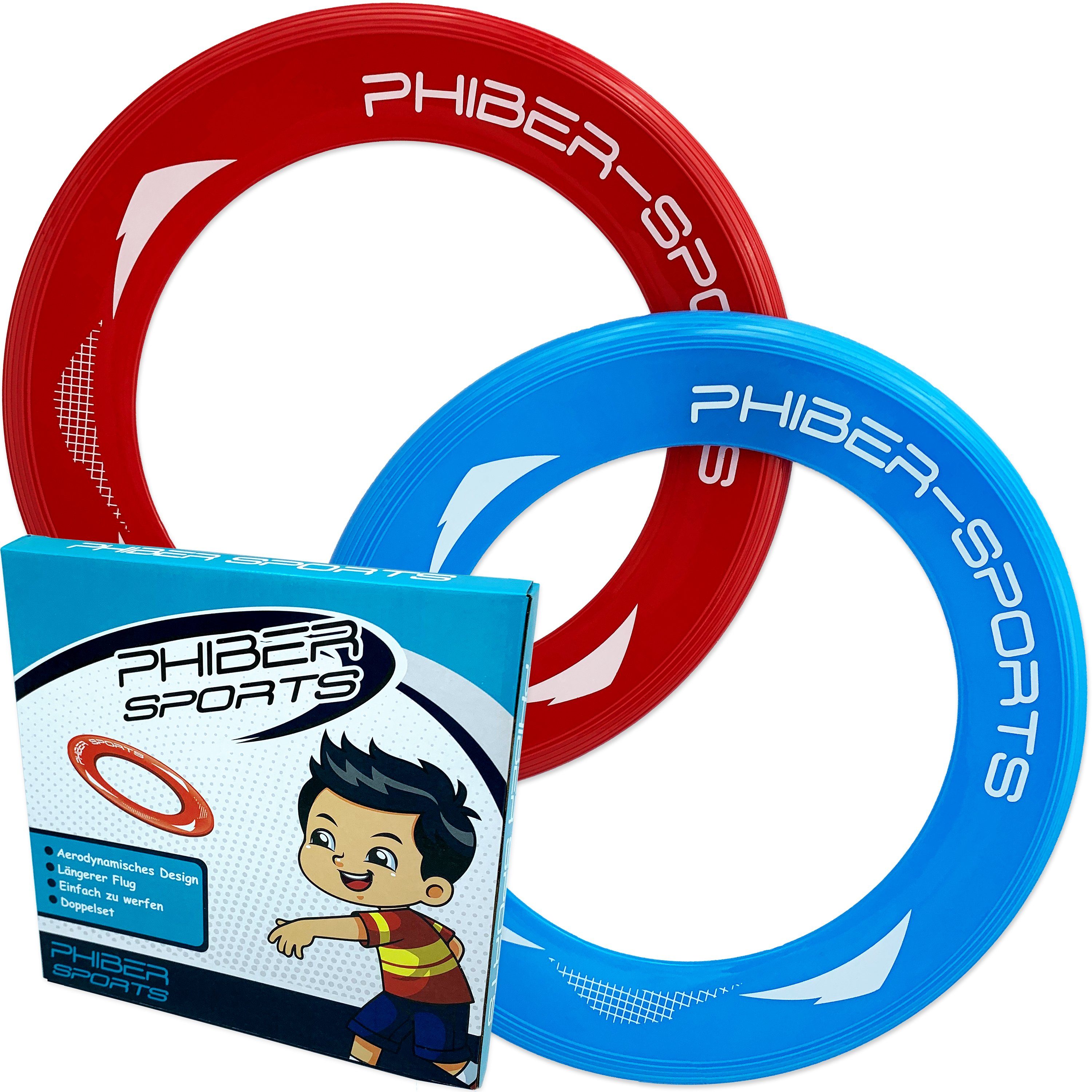 Wurfscheibe PHIBER-SPORTS Wurfring 2er-Set - leichte Wurfringe - Einfach zu fangen