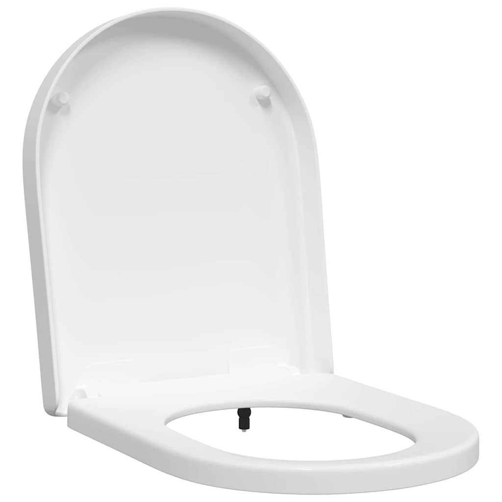 vidaXL WC-Sitz 48 x 36,5 x 4,5 cm Toilettensitz Weiß 48x36,5x4,5 cm Polypropylen