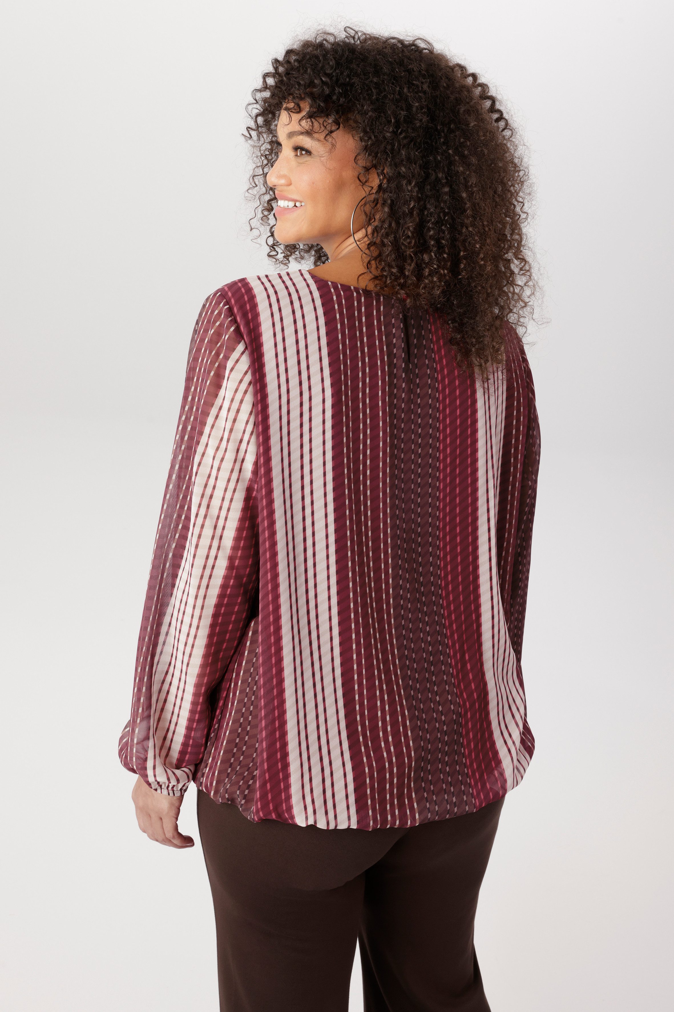 Aniston PLUS Schlupfbluse mit blickdichtem Jerseyfutter - NEUE KOLLEKTION