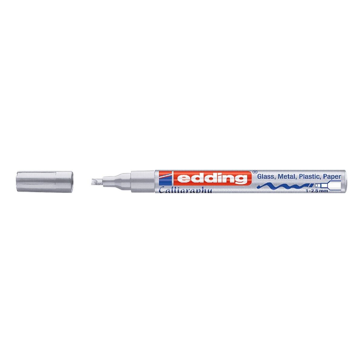 edding Lackmarker 753, mit Kalligrafiespitze, Strichstärke ca. 1-2,5 mm, wasserfest