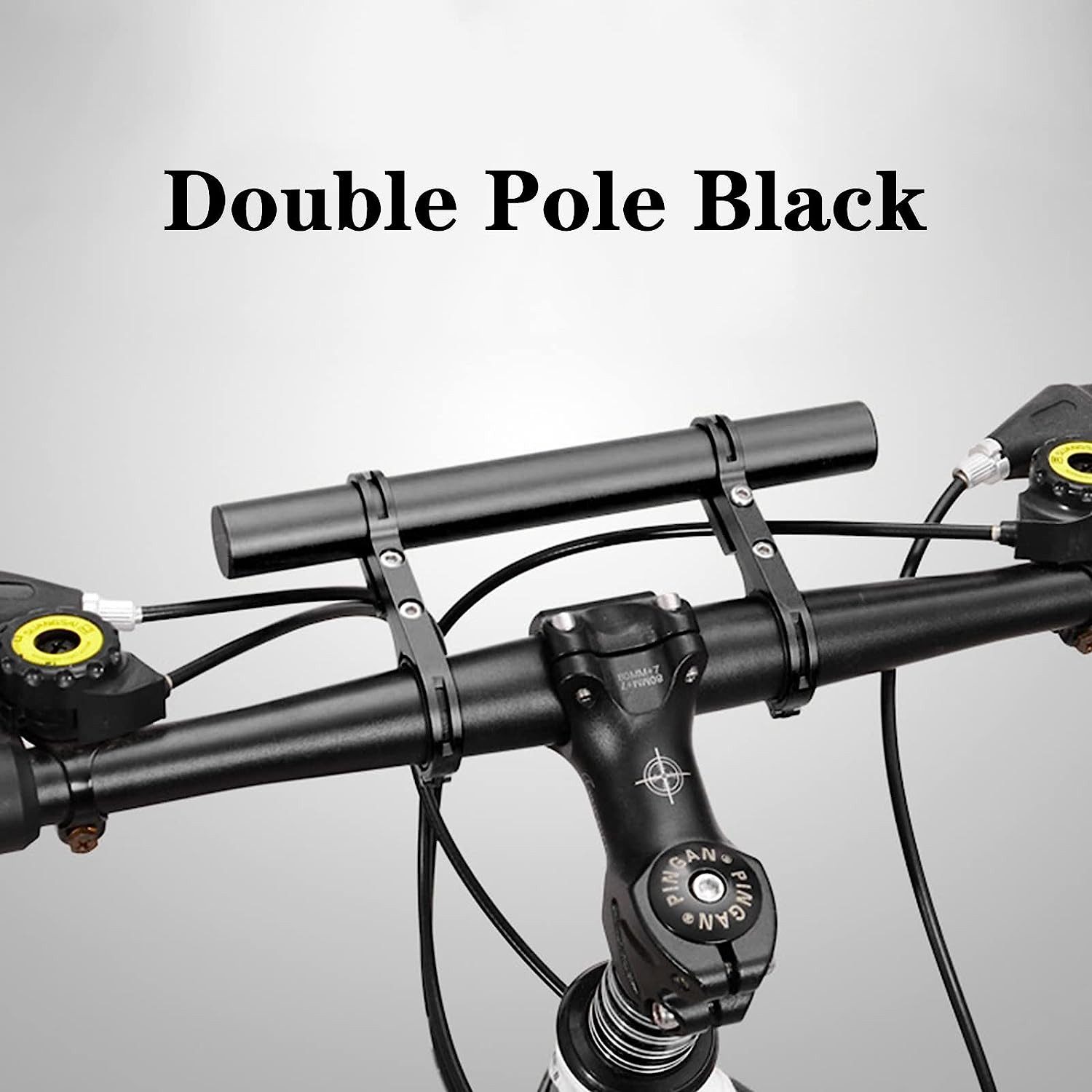 Refined Living Fahrradlenker Fahrradlenker-Extender-Halterung,Fahrrad Lenker Verlängerung, Multifunktionslenker, (20cm,Doppelte Halterung und StangeFahrrad Lenker Erweiterung Befestigungsadapter,Zum Anschluss von Fahrradlichtern,Navigationsgeräten,Handyhalterungen usw., 1-tlg), Aluminiumlegierung,Rutschfest und stoßfest