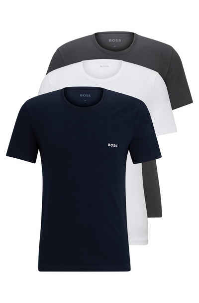 BOSS T-Shirt T-Shirt Rundhals (3er-Pack) mit dezentem BOSS Logo-Print