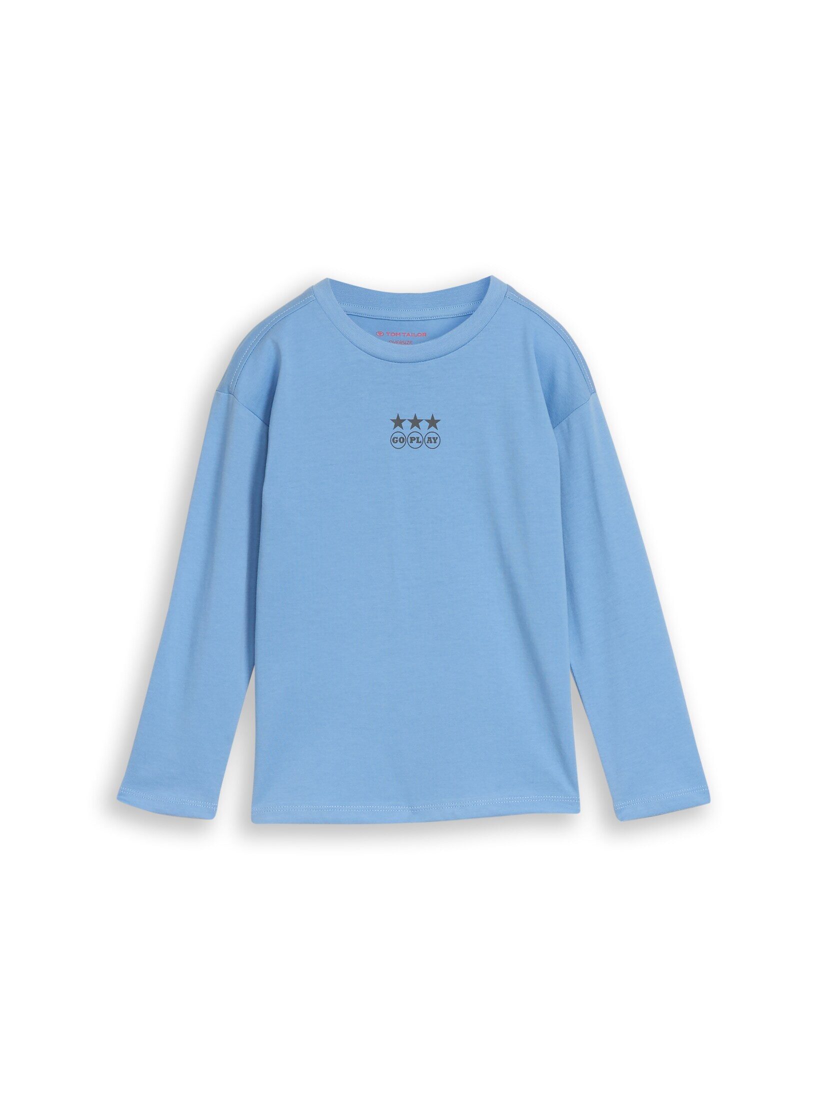 TOM TAILOR Langarmshirt T-Shirt (im Einserpack) Oversize Langarmshirt mit Rückenprint