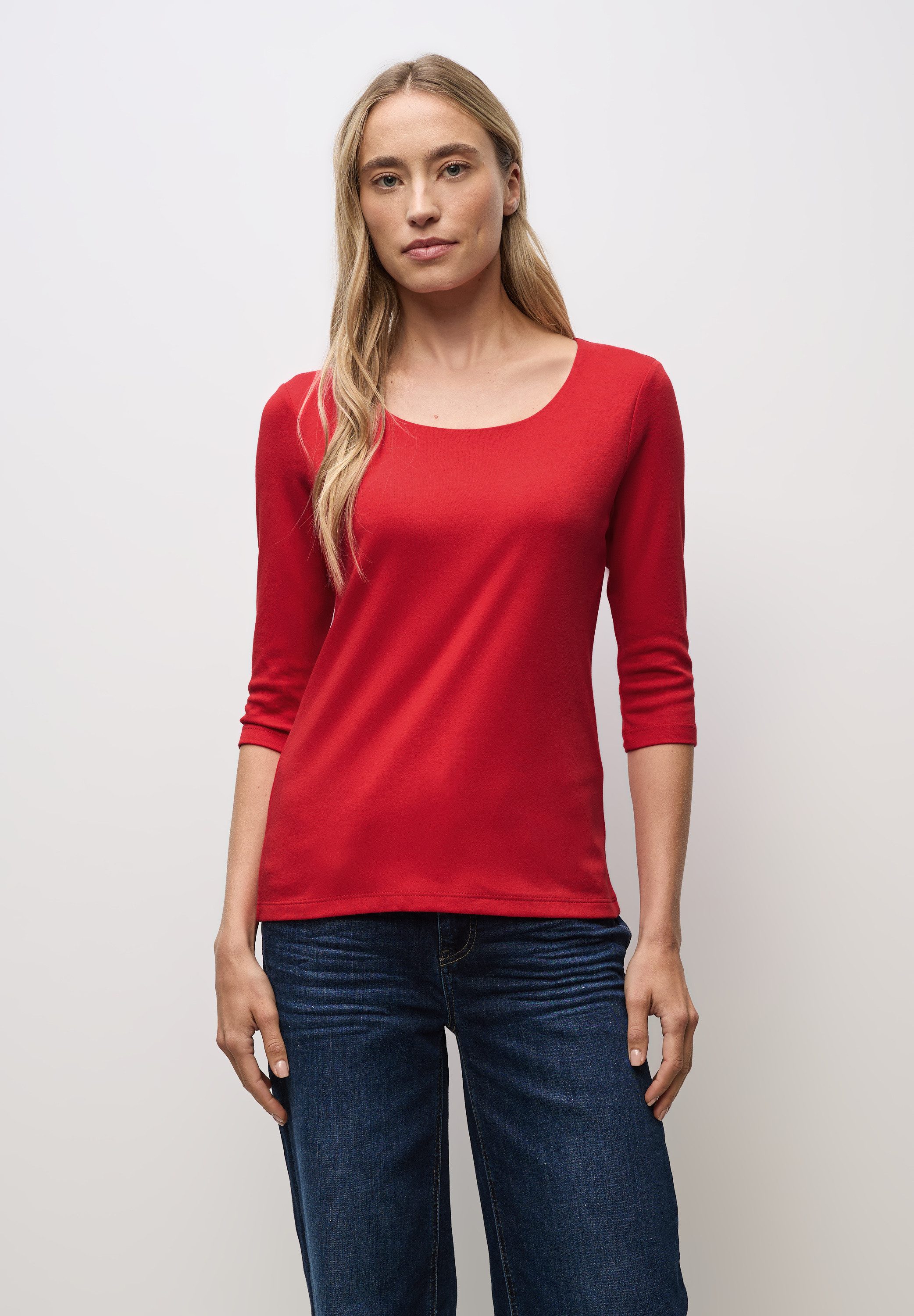 STREET ONE 3/4-Arm-Shirt mit Rundhalsausschnitt günstig online kaufen