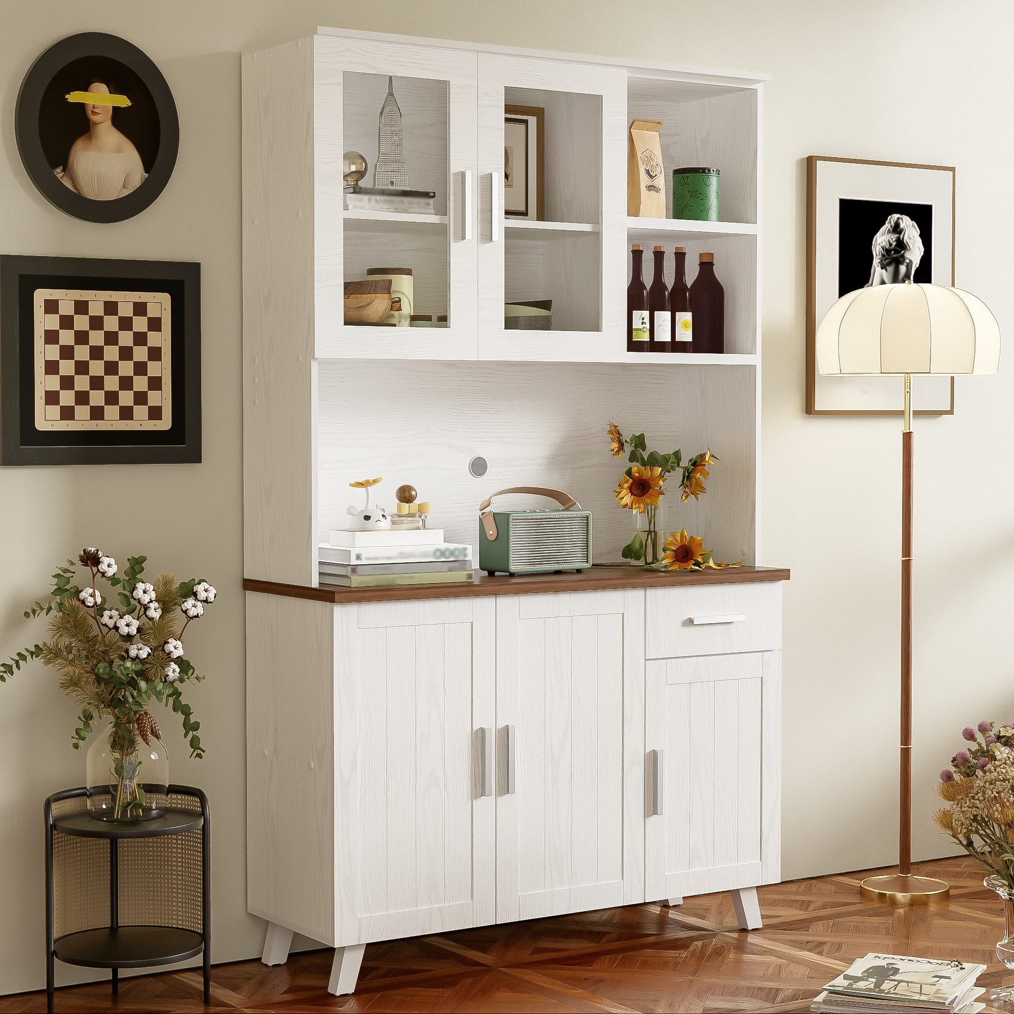 Hochschrank Sideboard Aufsatzschrank Buffet Hoch 190 cm
