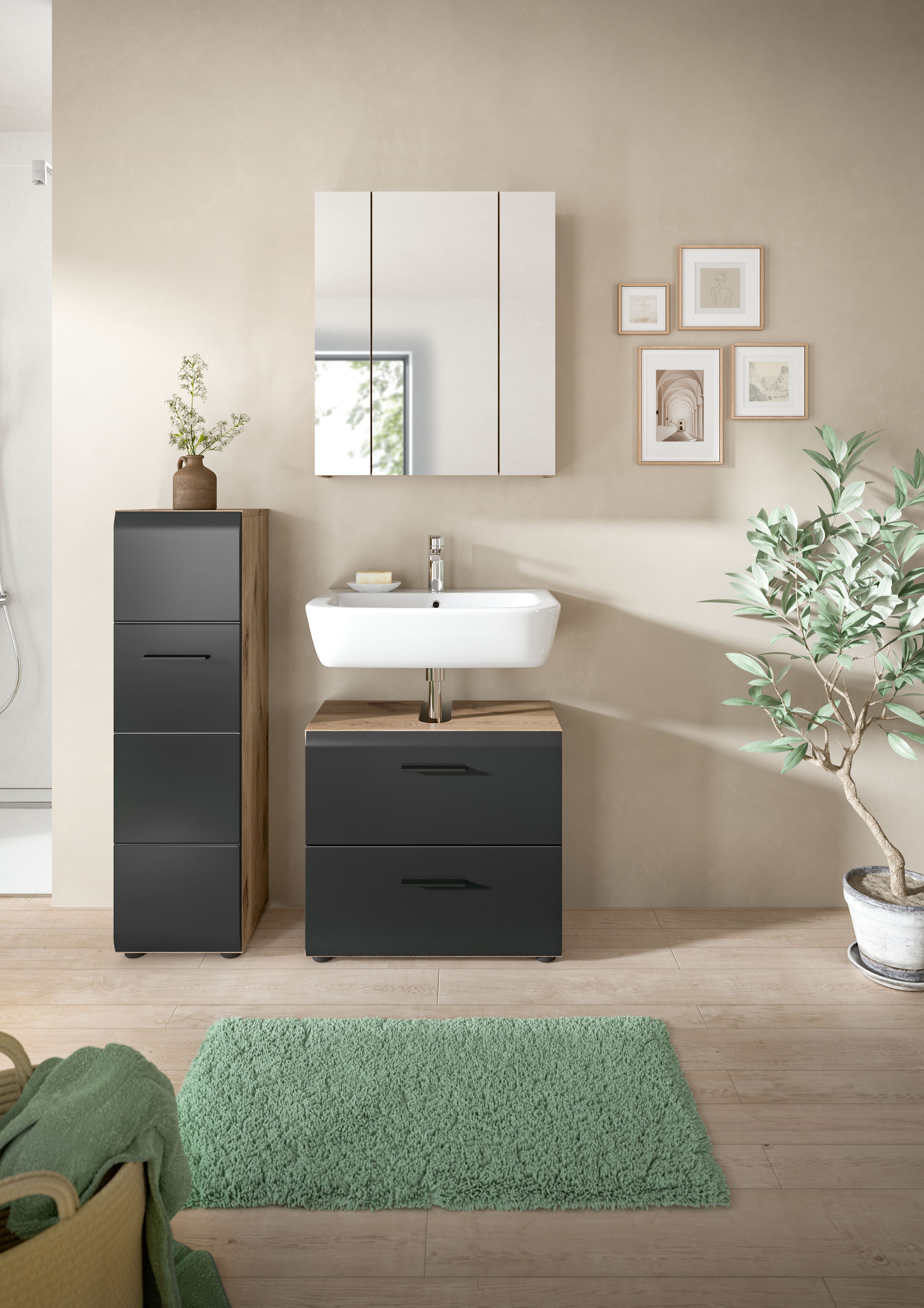 INOSIGN Badezimmer-Set, (Set, 3-St), Florenz, Badkombination günstig online kaufen