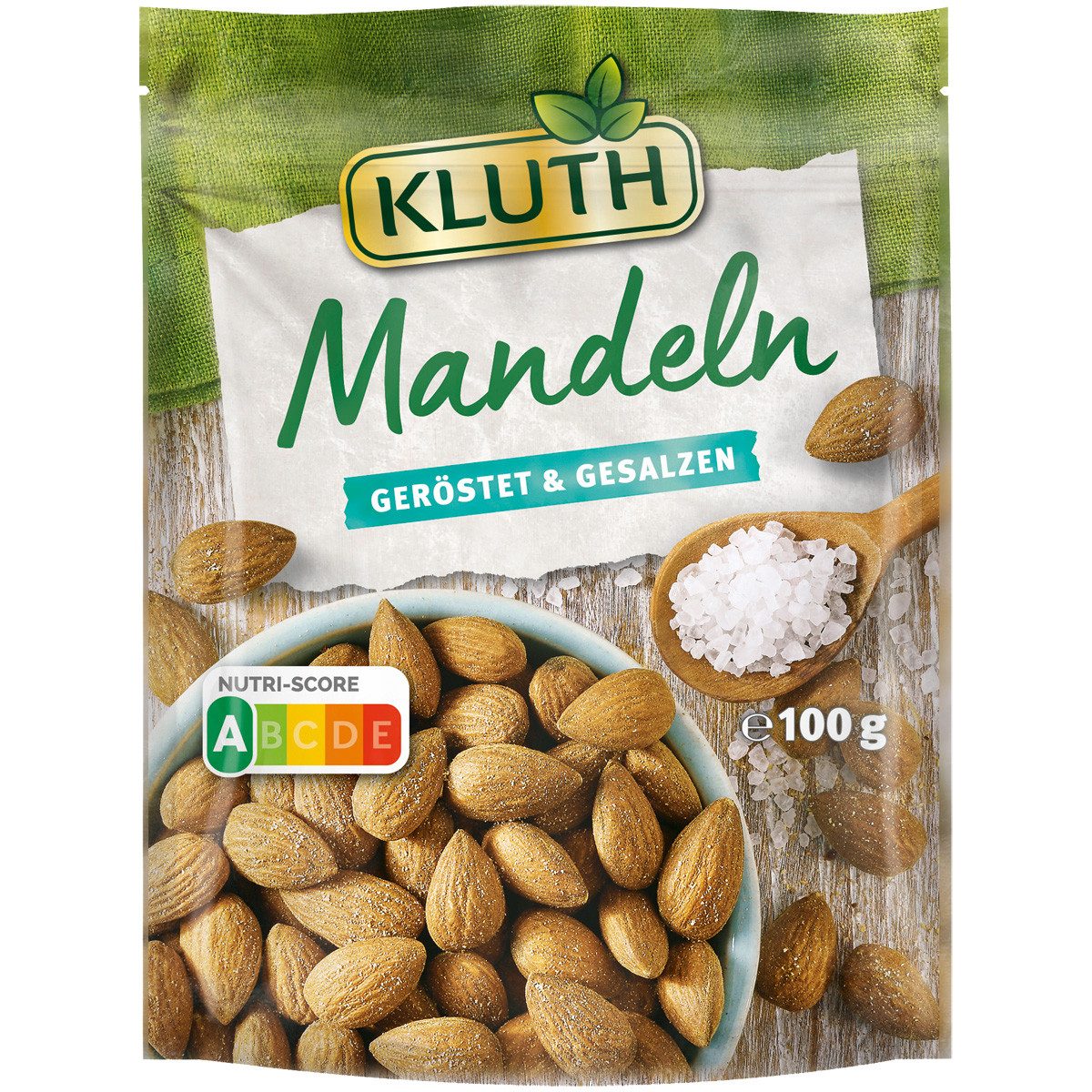 KLUTH Knabberei, Kluth Mandeln geröstet und gesalzen Snack Premium Qualität 100g