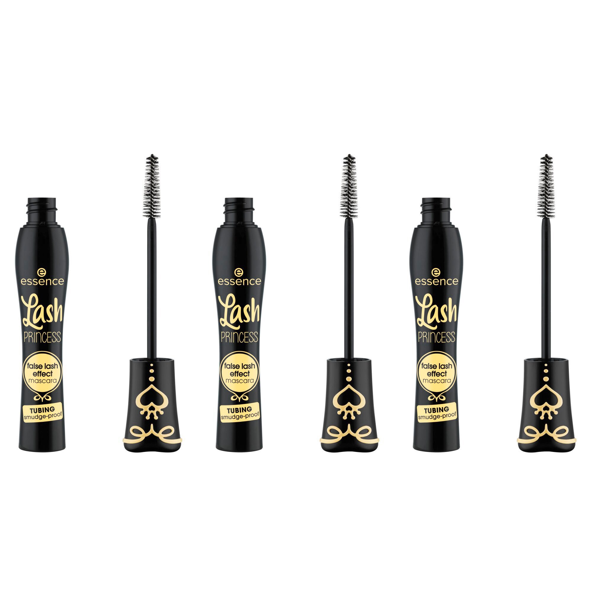 Essence Mascara Lash PRINCESS false lash effect mascara TUBING smudge-proof, 3-tlg.