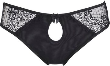 Axami Panty-Ouvert Slip in schwarz mit Spitze hinten offen (einzel, 1-St)