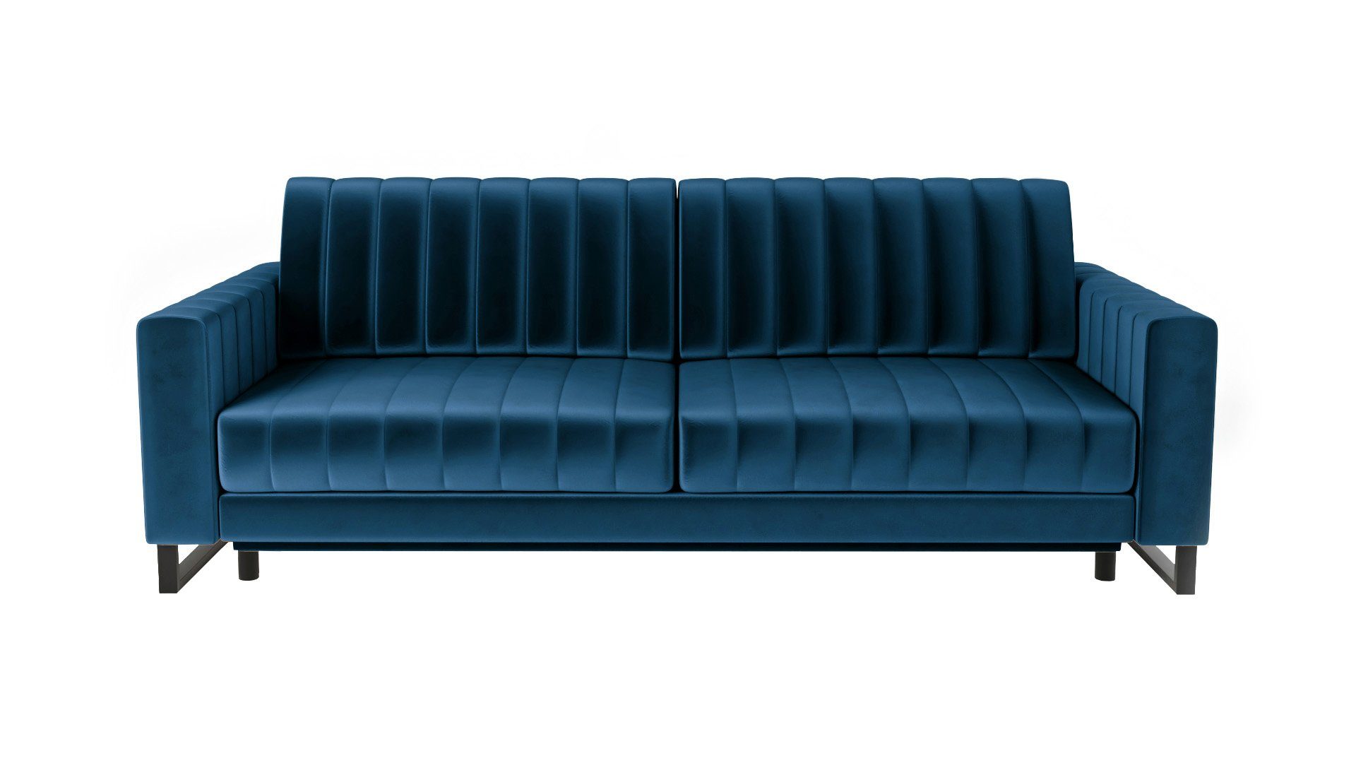 Siblo 3-Sitzer Elegantes Dreisitzer Sofa Mono 3 mit Schlaffunktion - Bettzeugbehälter - modernes Sofa - 3-Sitzer Sofa Blau