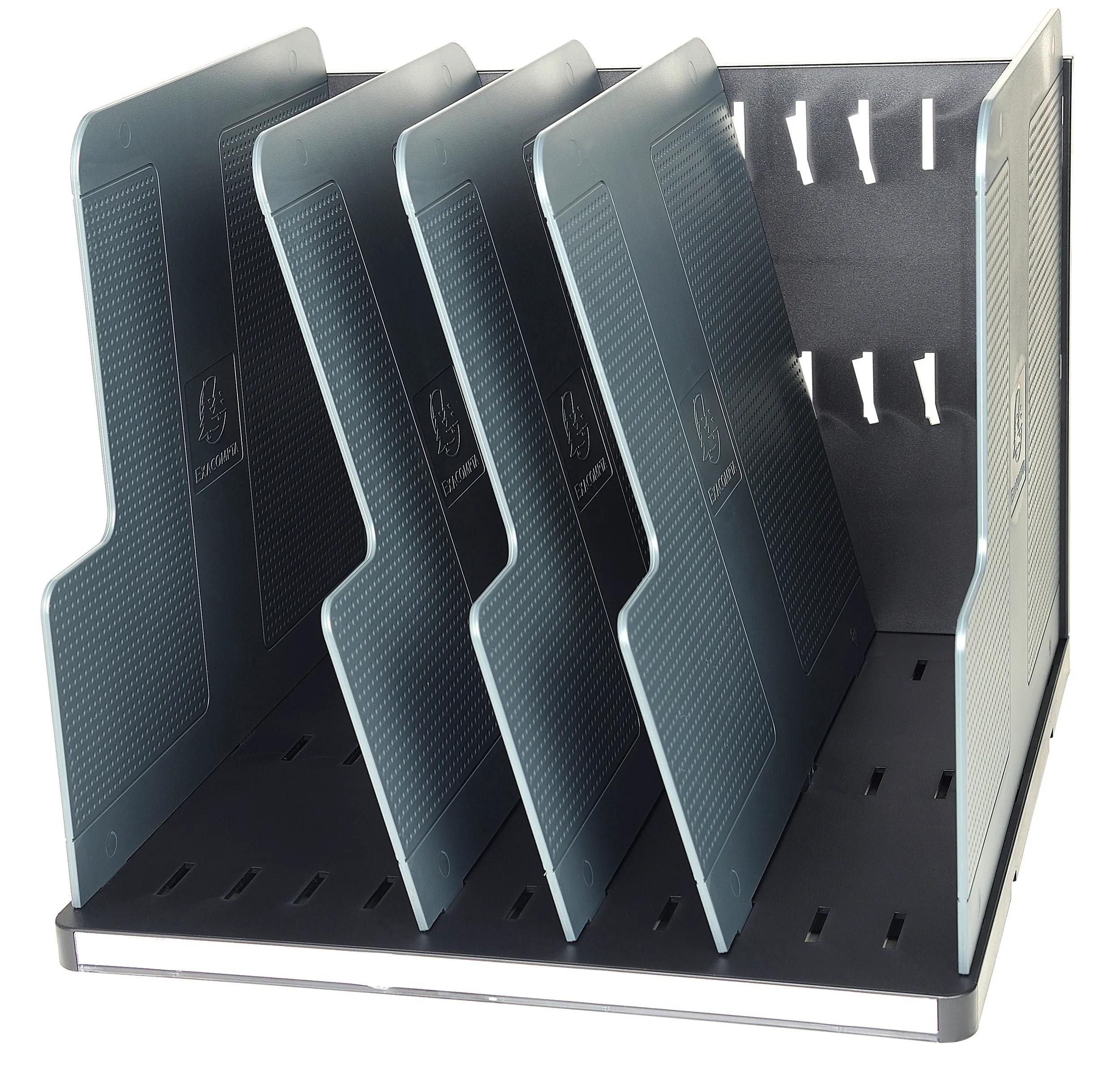 EXACOMPTA Schubladenbox MODULOTOP vertikaler Sorter 5 Trennplatten Schwarz/grau 390714D, Ordnungsmappen