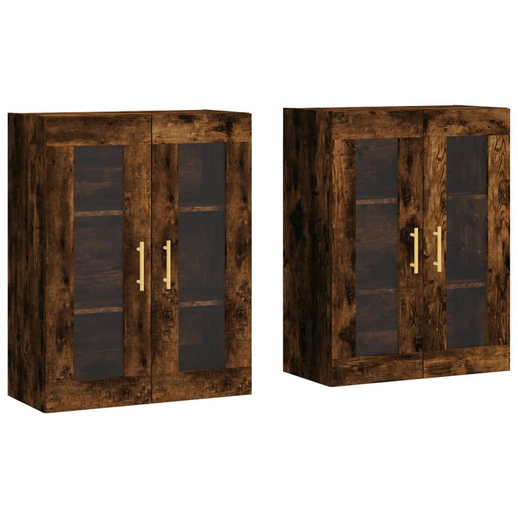 vidaXL Sideboard Wandschränke 2 Stk. Räuchereiche günstig online kaufen