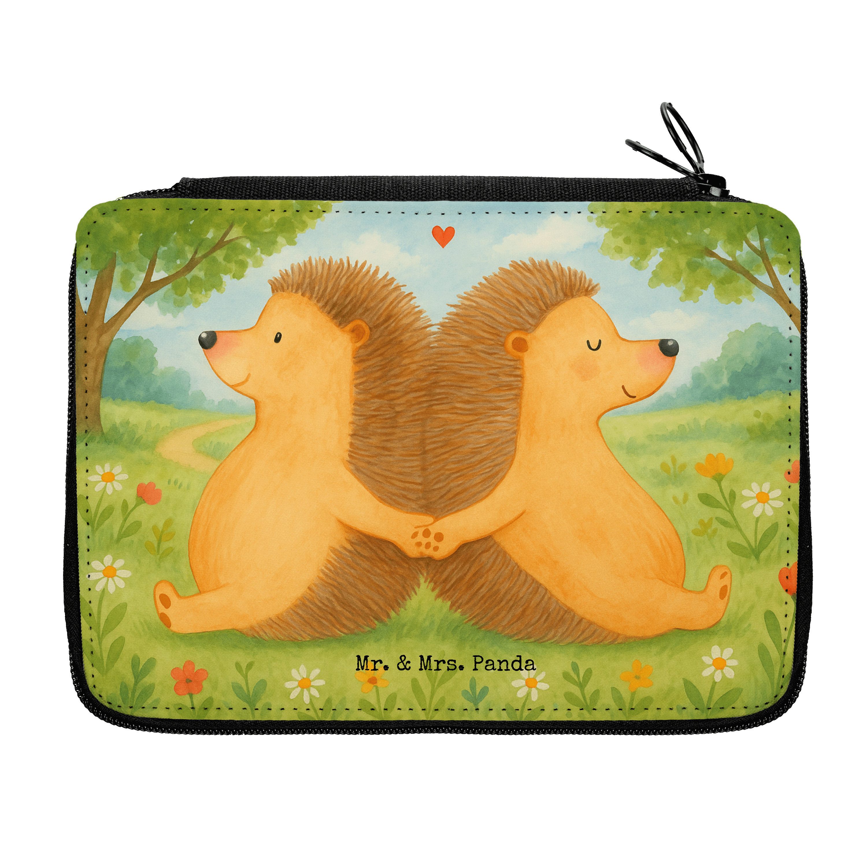 Federmäppchen Igel händchenhaltend Design, Etui, Weiß, Mäppchen, Stifteetui, Federm