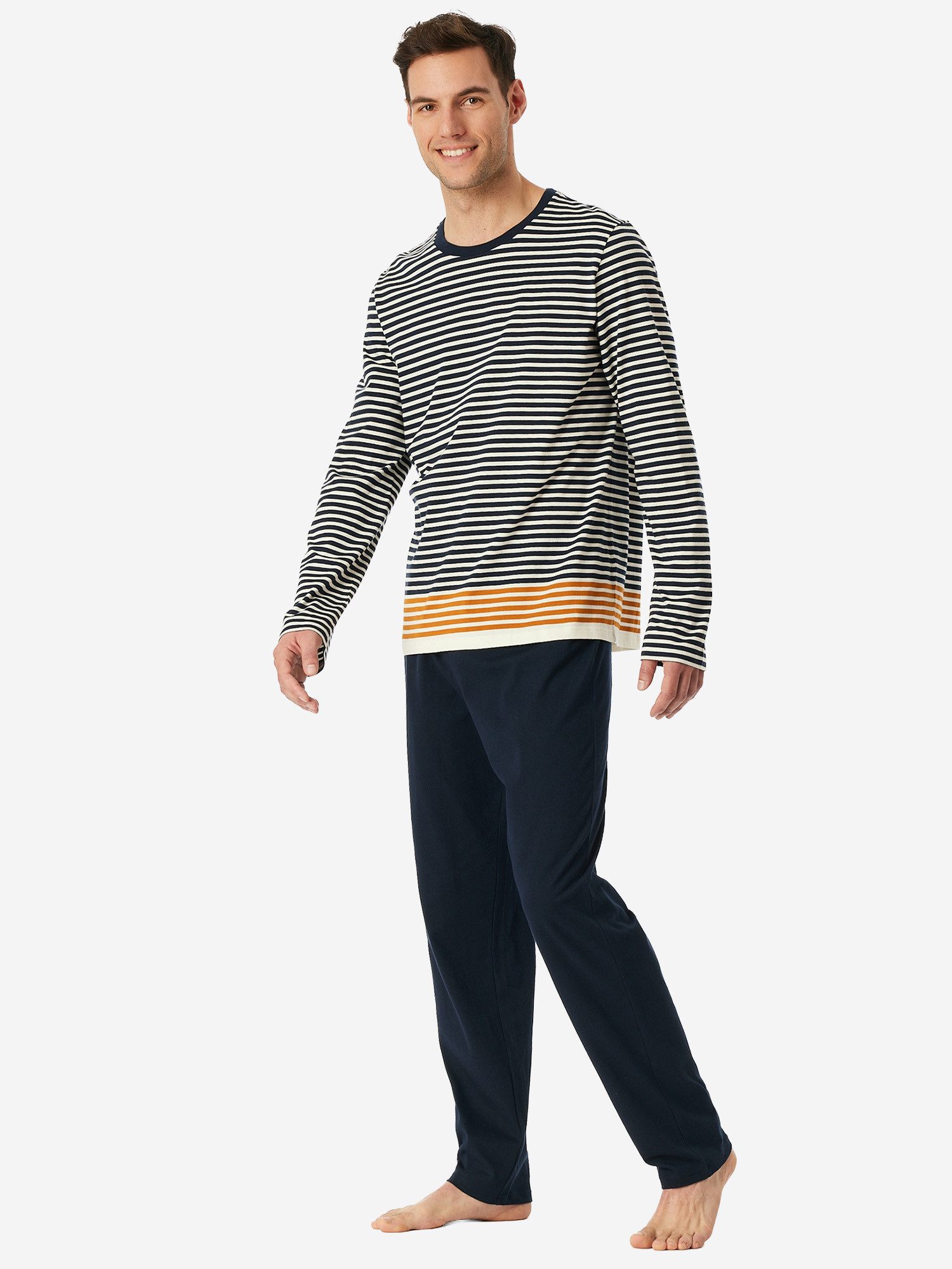 Schiesser Pyjama Casual Nightwear (2 tlg) schlafanzug schlafmode bequem günstig online kaufen