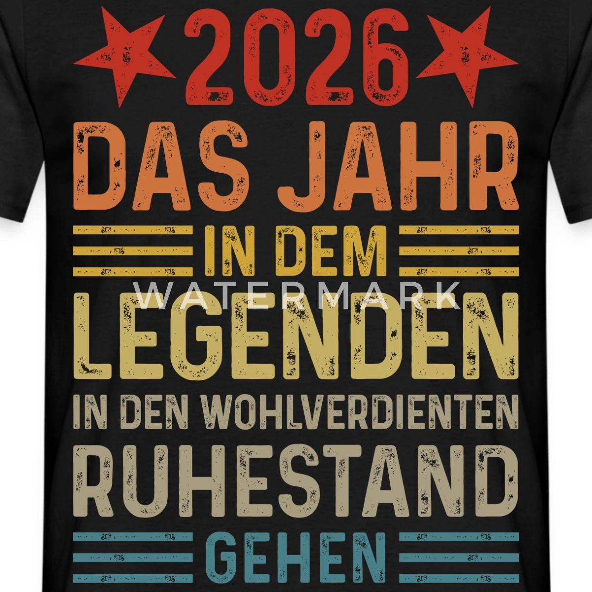 T-Shirt 2026 Legende Ruhestand Rentner Pensionär Geschenk Männer T-Shirt