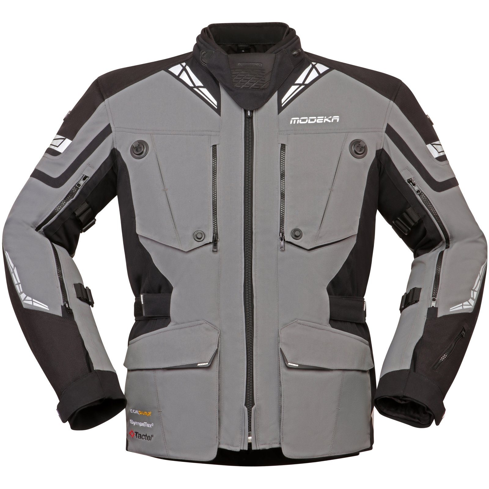 Motorradjacke Modeka Motorradjacke Panamericana II grau / schwarz