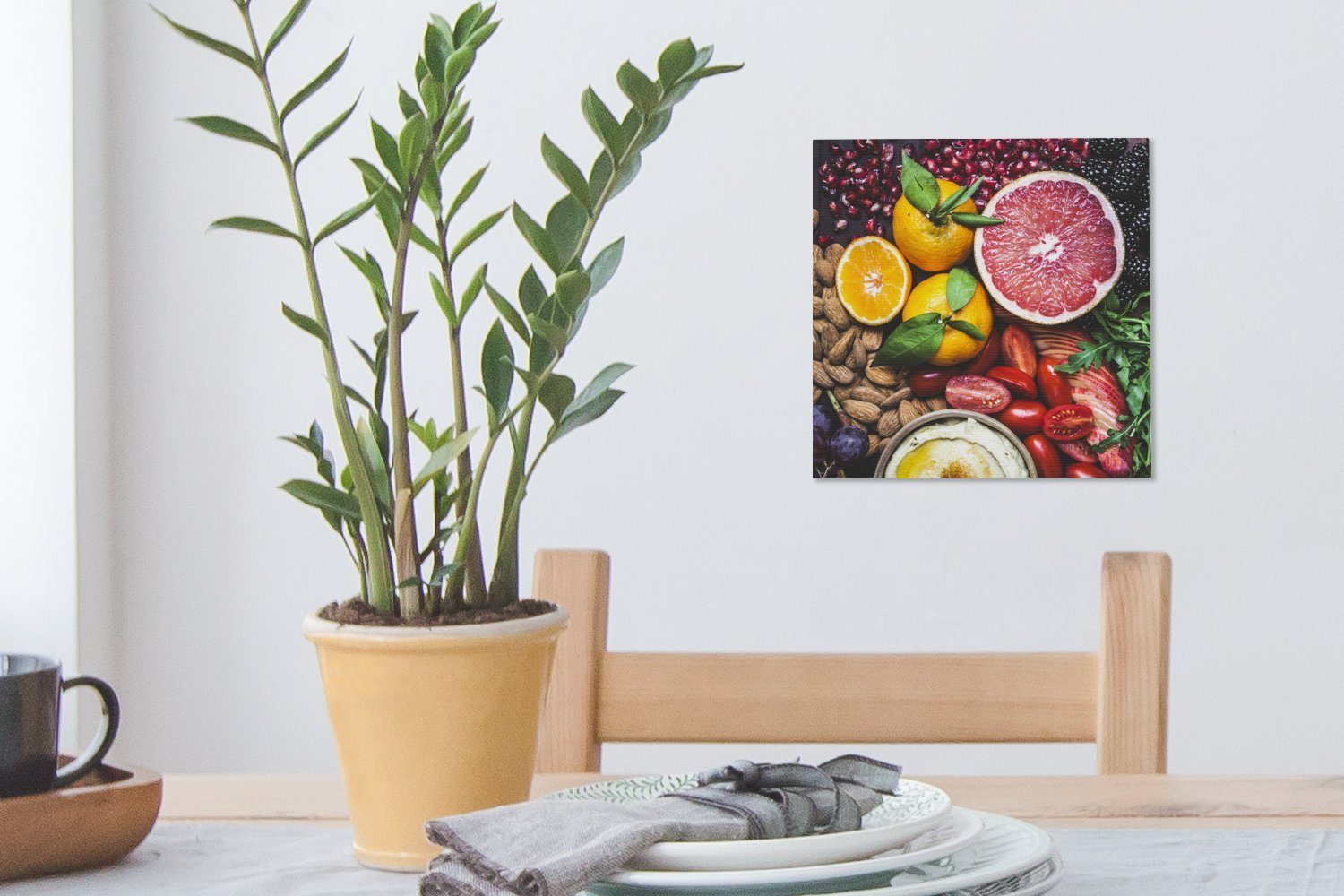 Obst OneMillionCanvasses® St), - Leinwandbild Farben, Wohnzimmer Gemüse Schlafzimmer Bilder für Leinwand (1 -