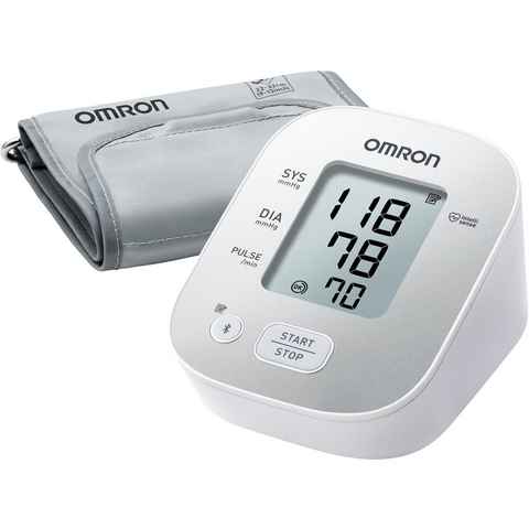 Omron Oberarm-Blutdruckmessgerät X2 Smart, für zu Hause mit Bluetooth-Kompatibilität und Smartphone-App