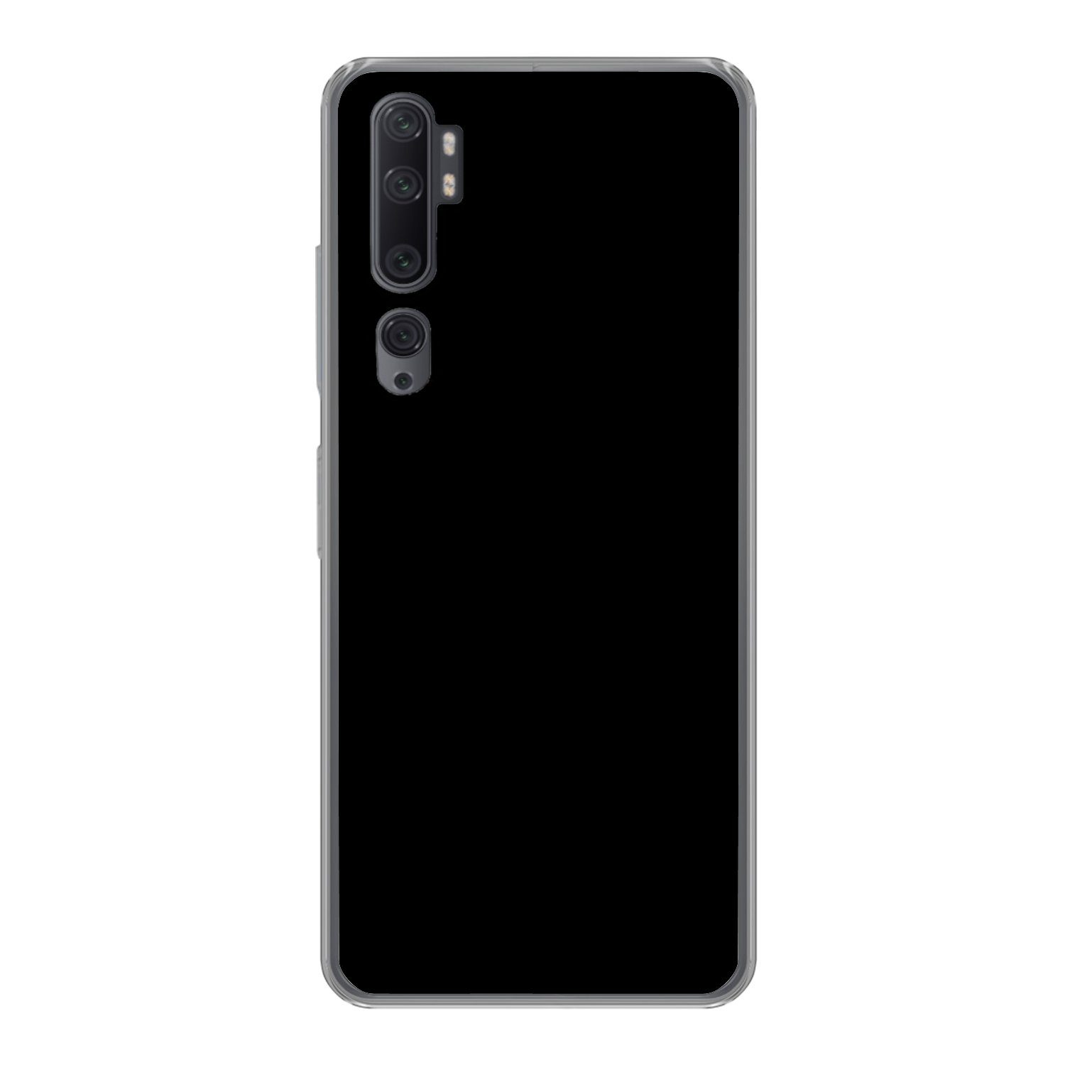 MuchoWow Handyhülle für Xiaomi Mi Note 10 Schwarz - Einfarbig