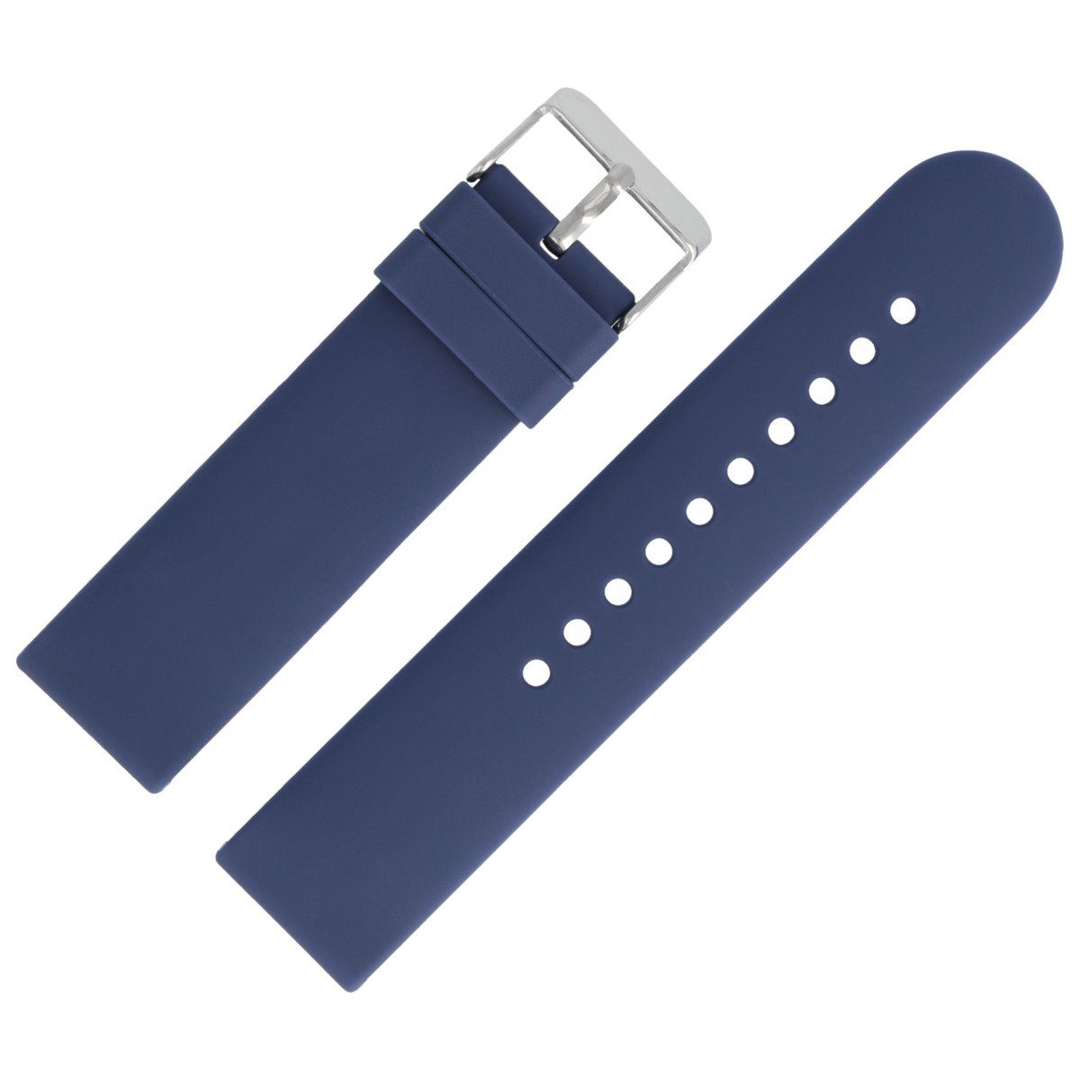 MARBURGER Uhrenarmband 20mm Silikon Fitness Smartwatch XS Extra Kurz Blau